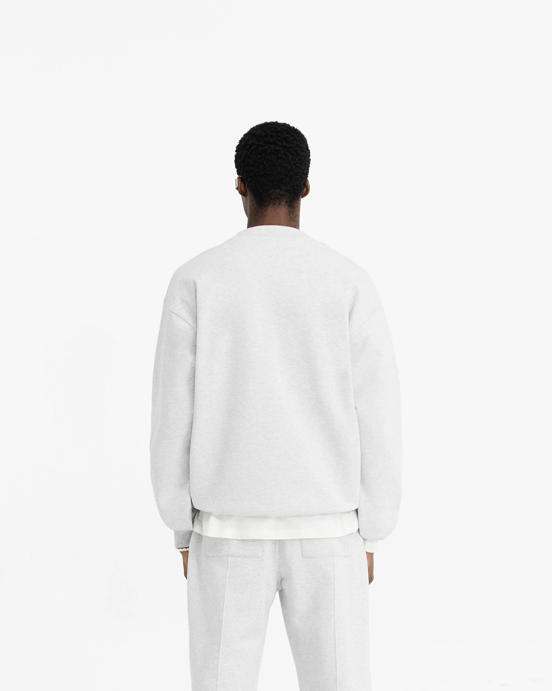 Initial Oversized Sweater - Ice Grey Marl - Image 4