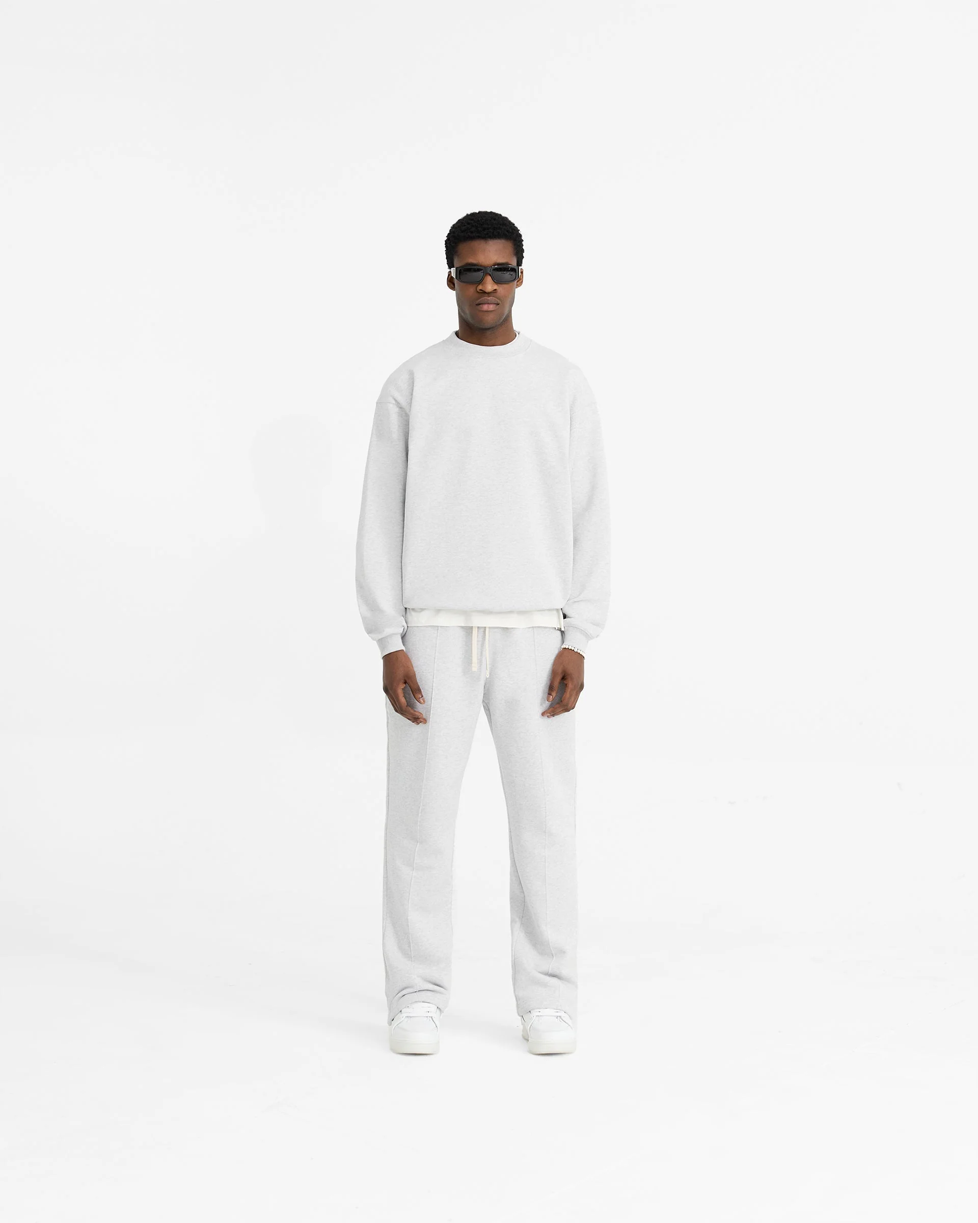 Initial Oversized Sweater - Ice Grey Marl - Image 5