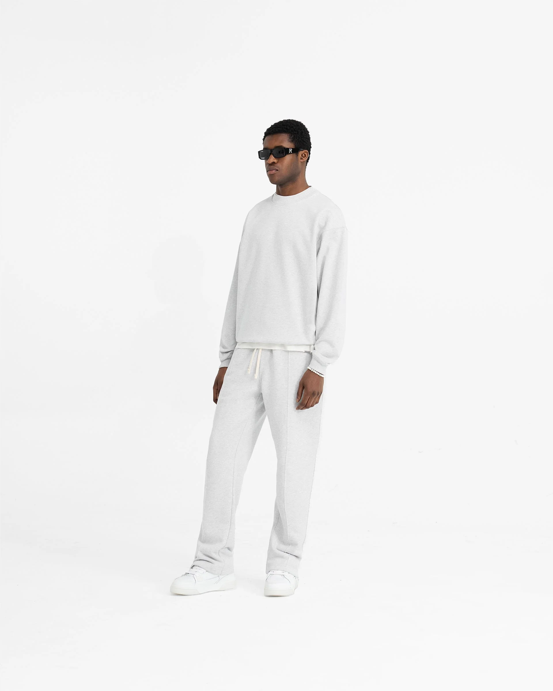 Initial Oversized Sweater - Ice Grey Marl - Image 6