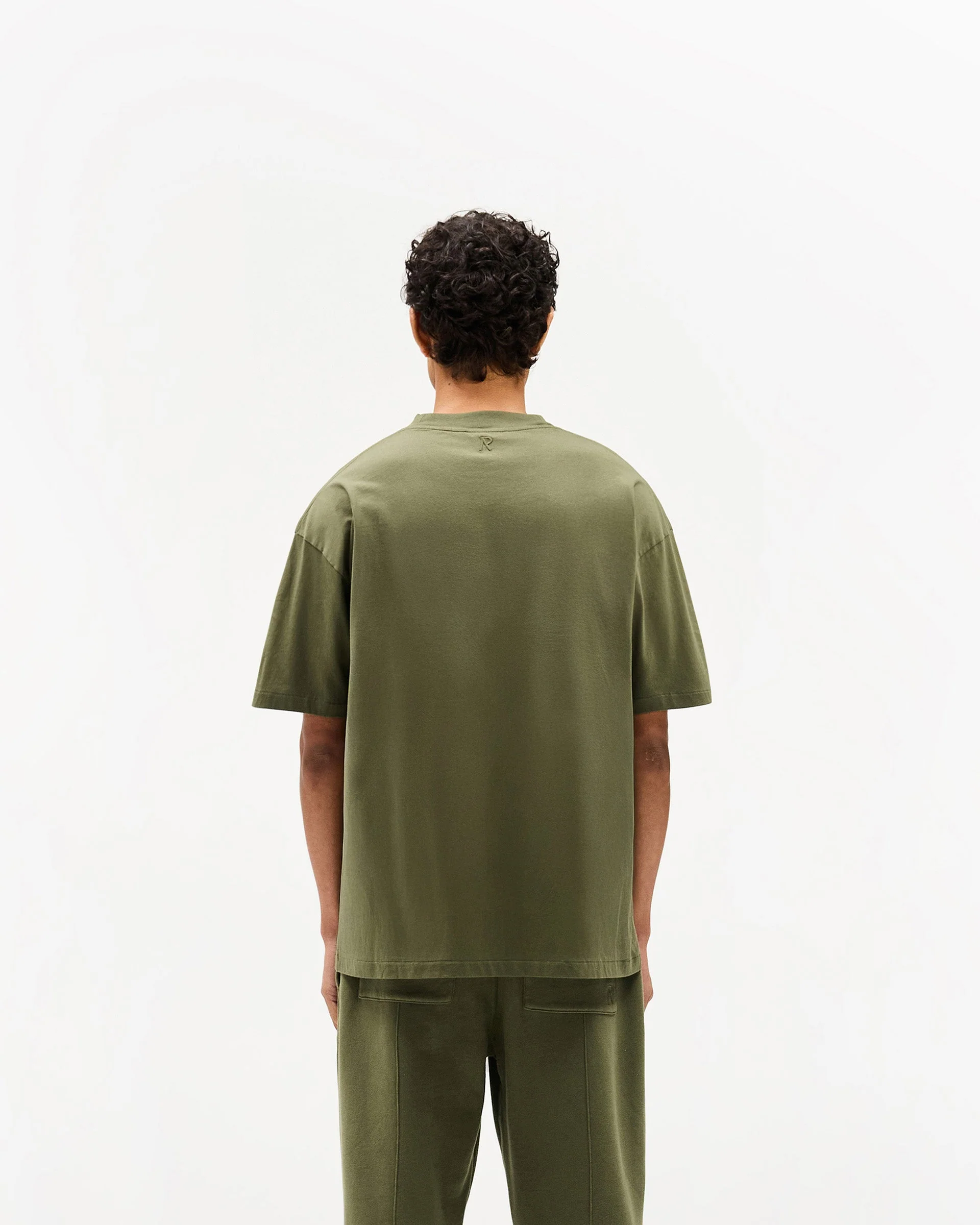 Initial Oversized T-Shirt - Army Green - Image 10