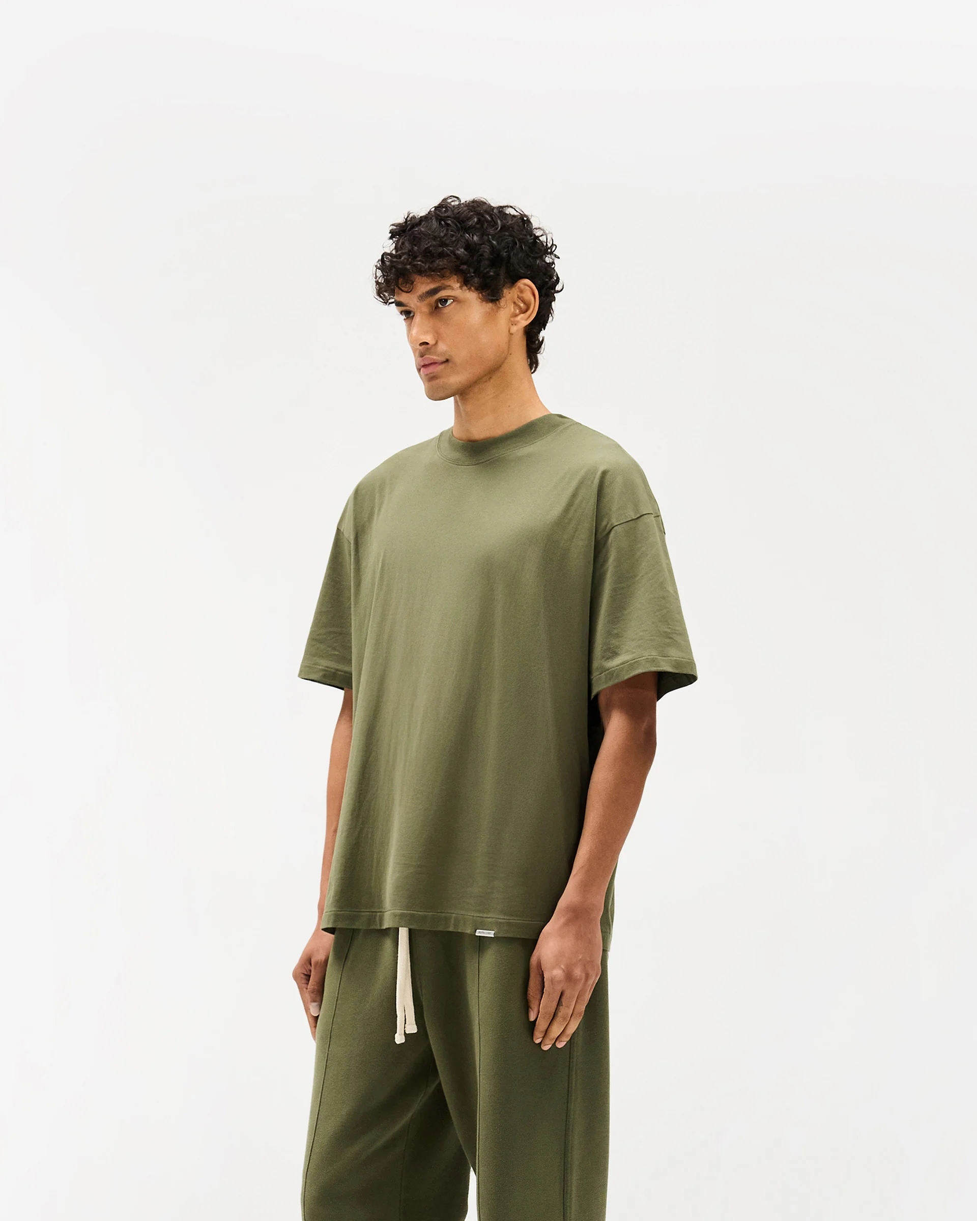 Initial Oversized T-Shirt - Army Green - Image 2