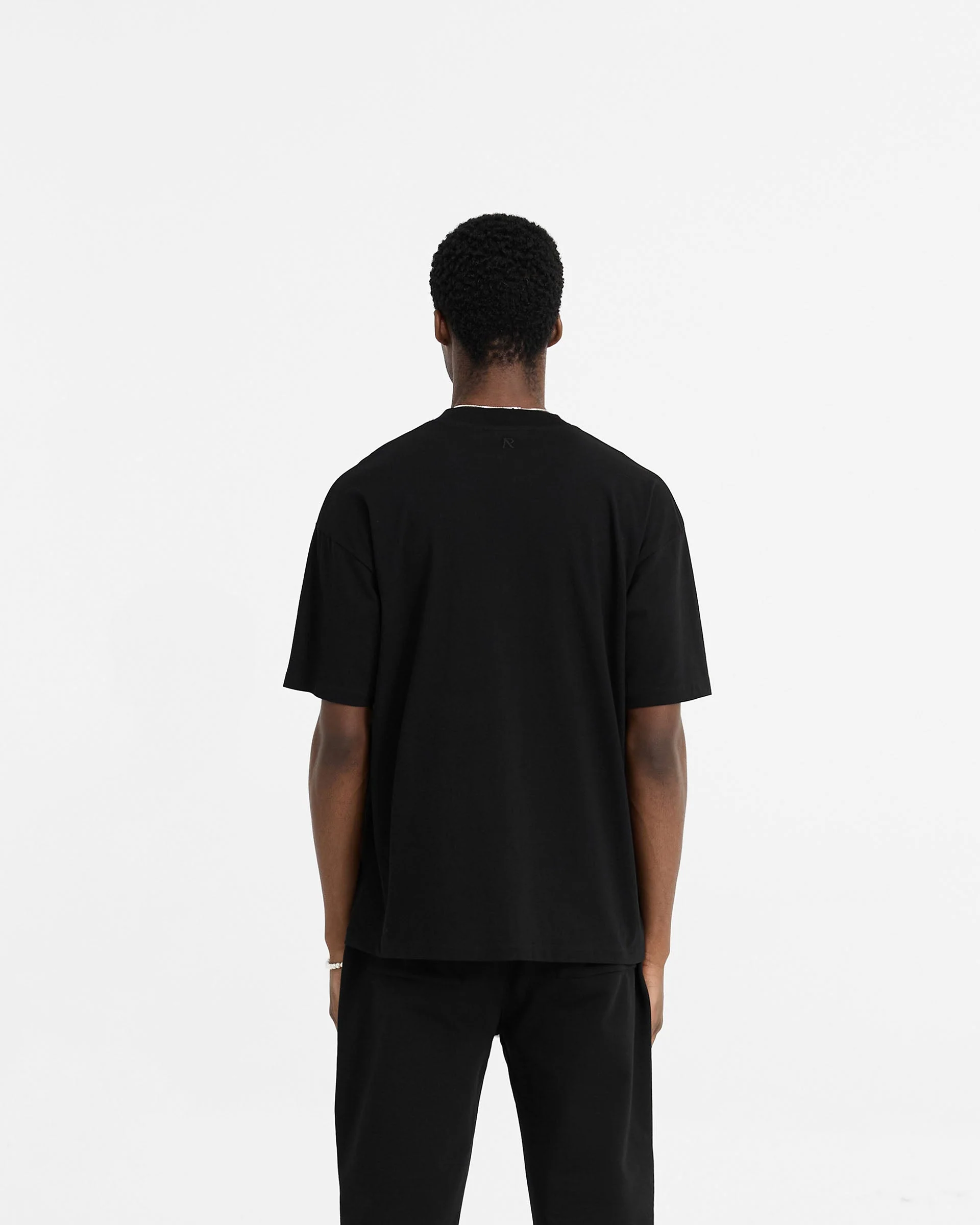 Initial Oversized T-Shirt - Black - Image 4