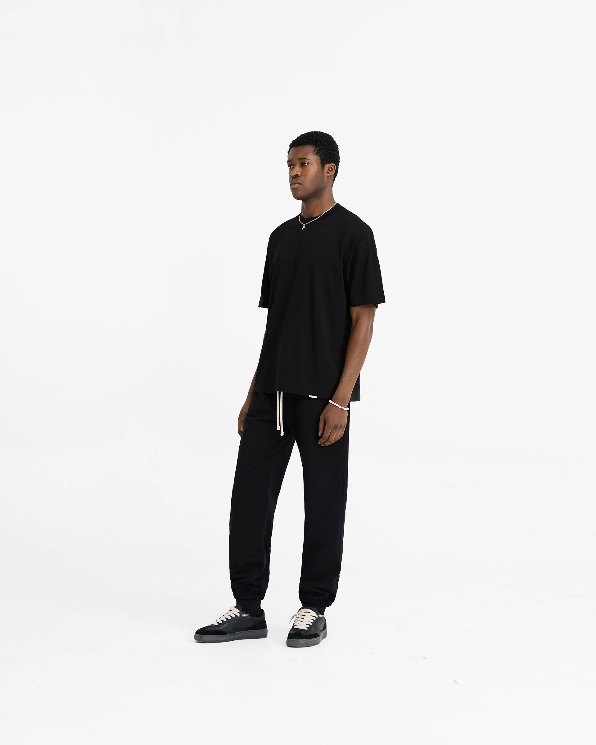 Initial Oversized T-Shirt - Black - Image 6