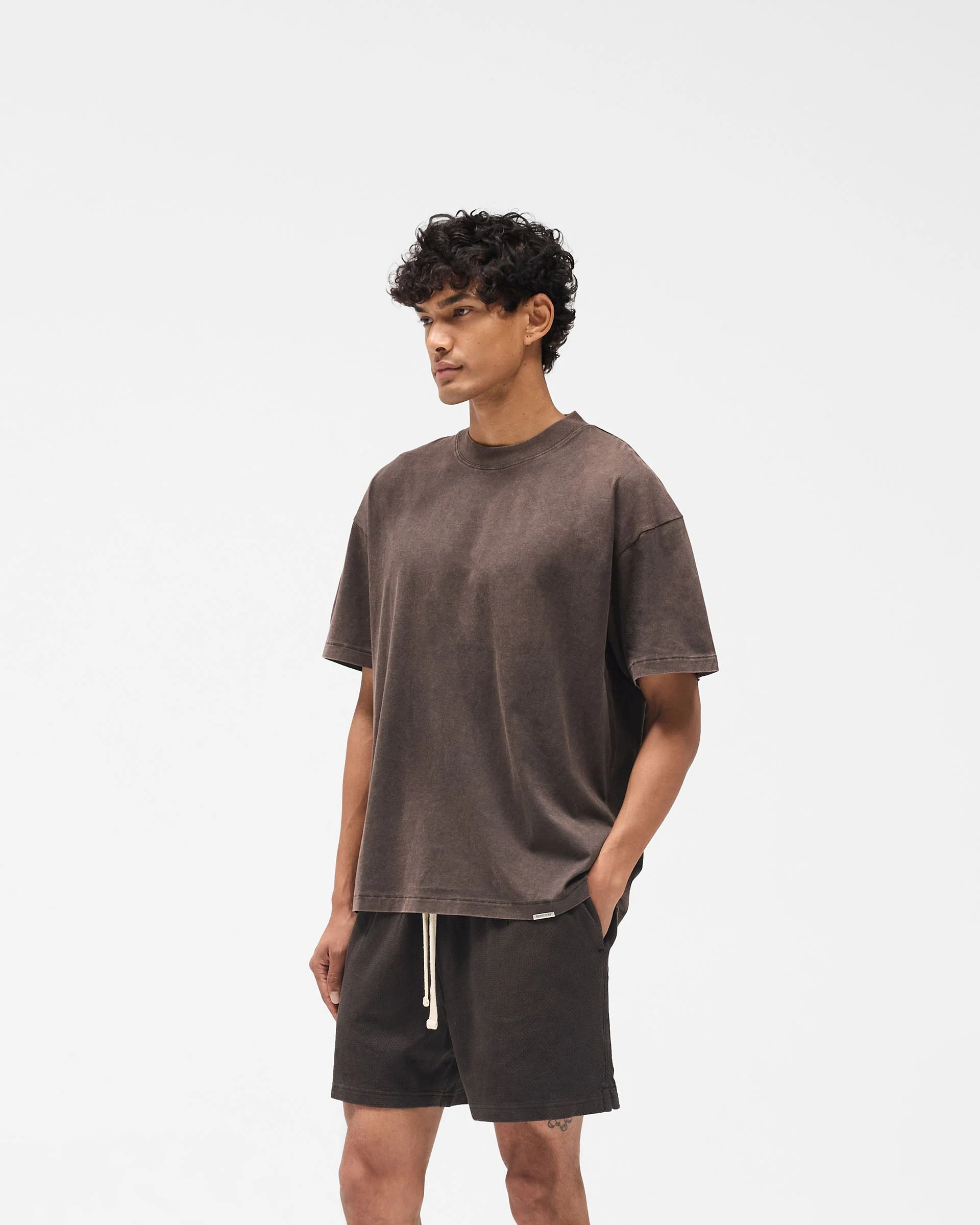 Initial Oversized T-Shirt - Coffee - Image 4