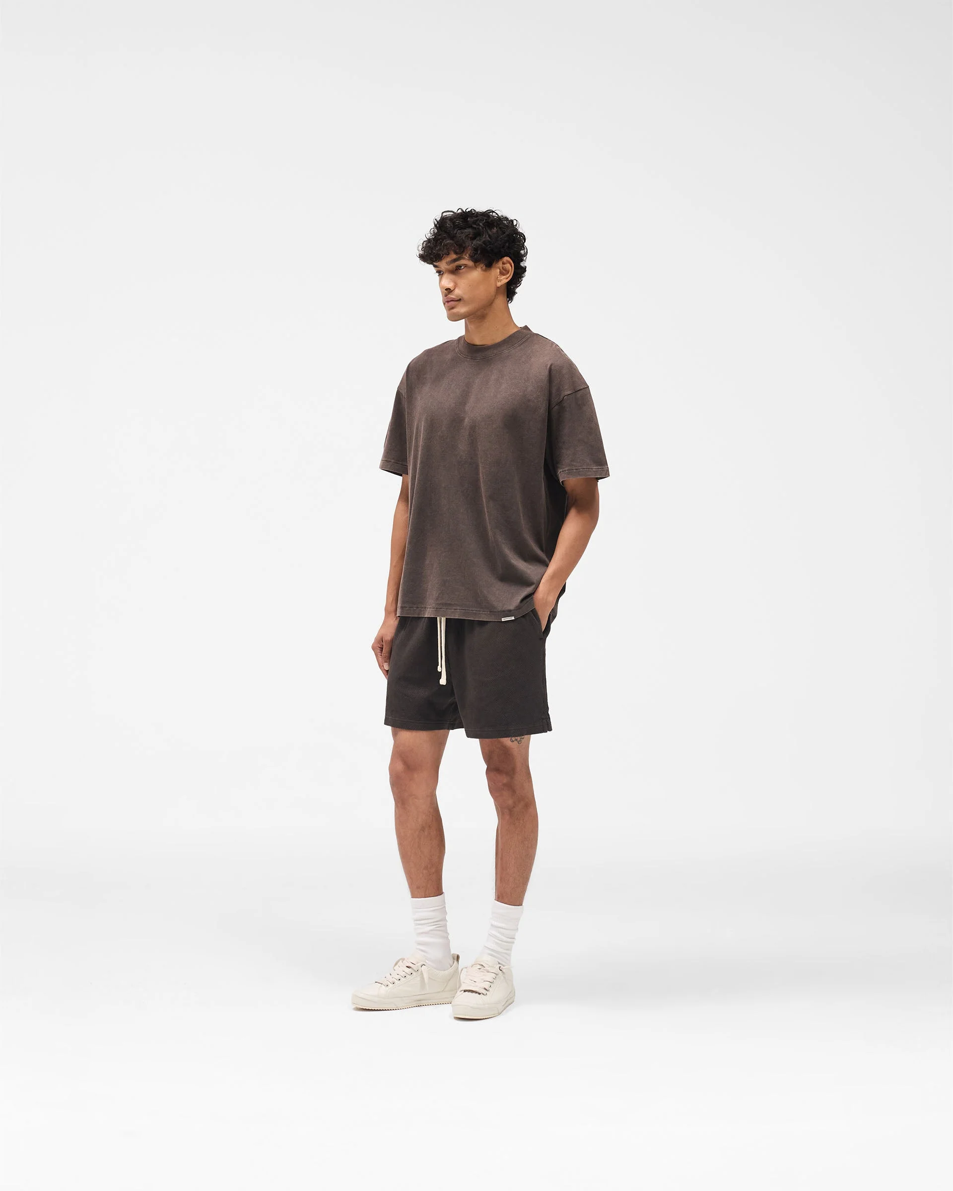 Initial Oversized T-Shirt - Coffee - Image 7