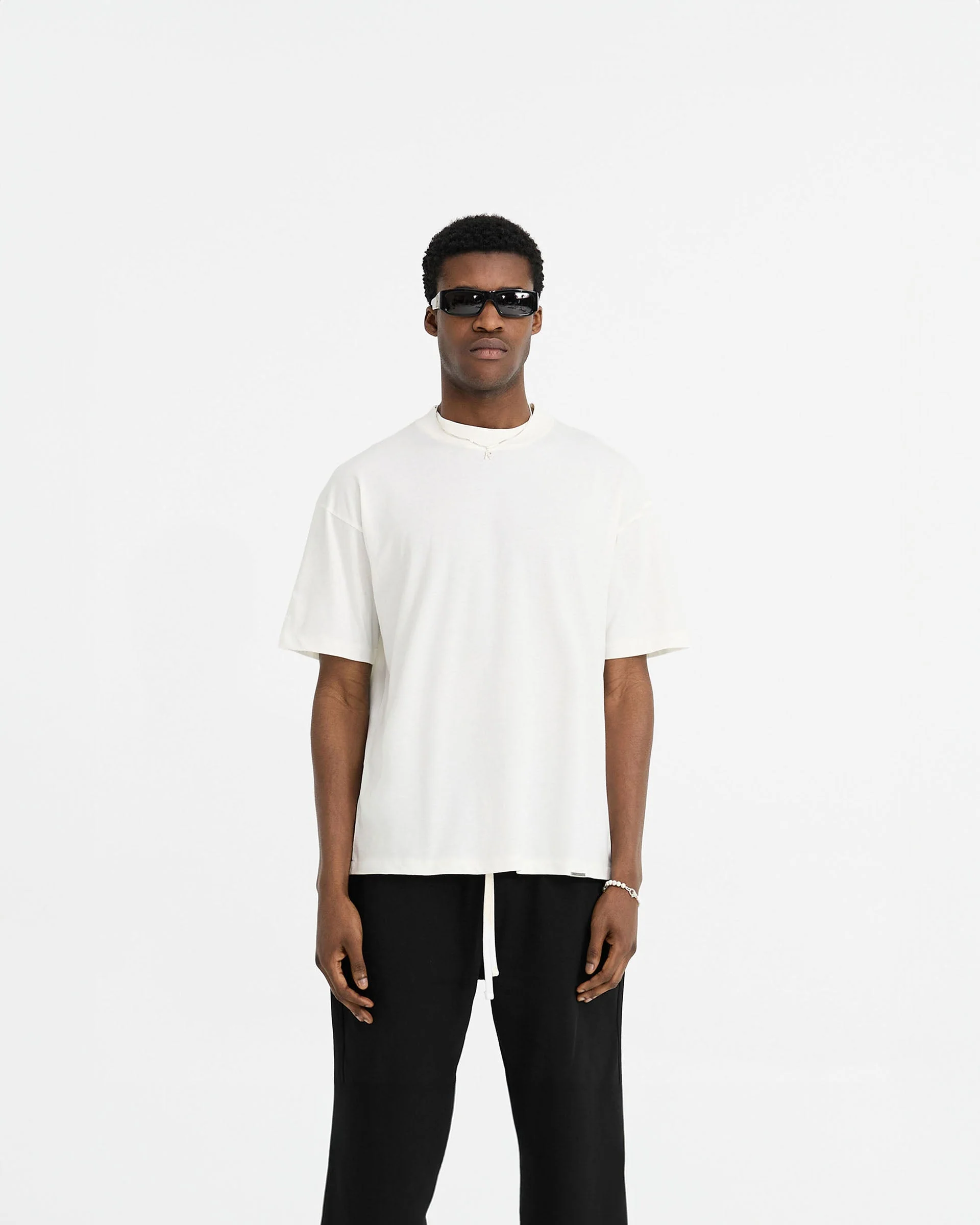 Initial Oversized T-Shirt - Flat White - Image 3