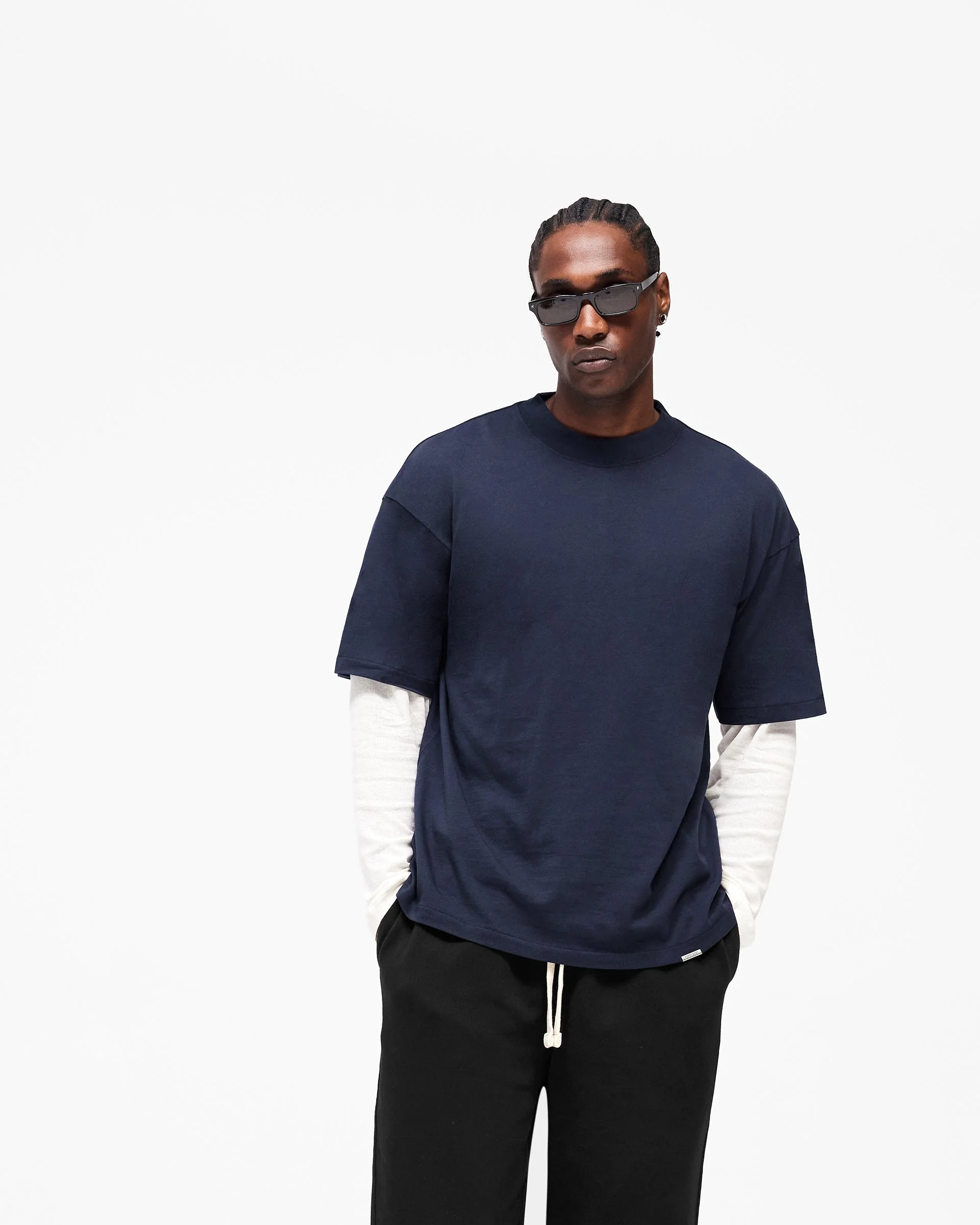 Initial Oversized T-Shirt - Midnight Navy - Image 2