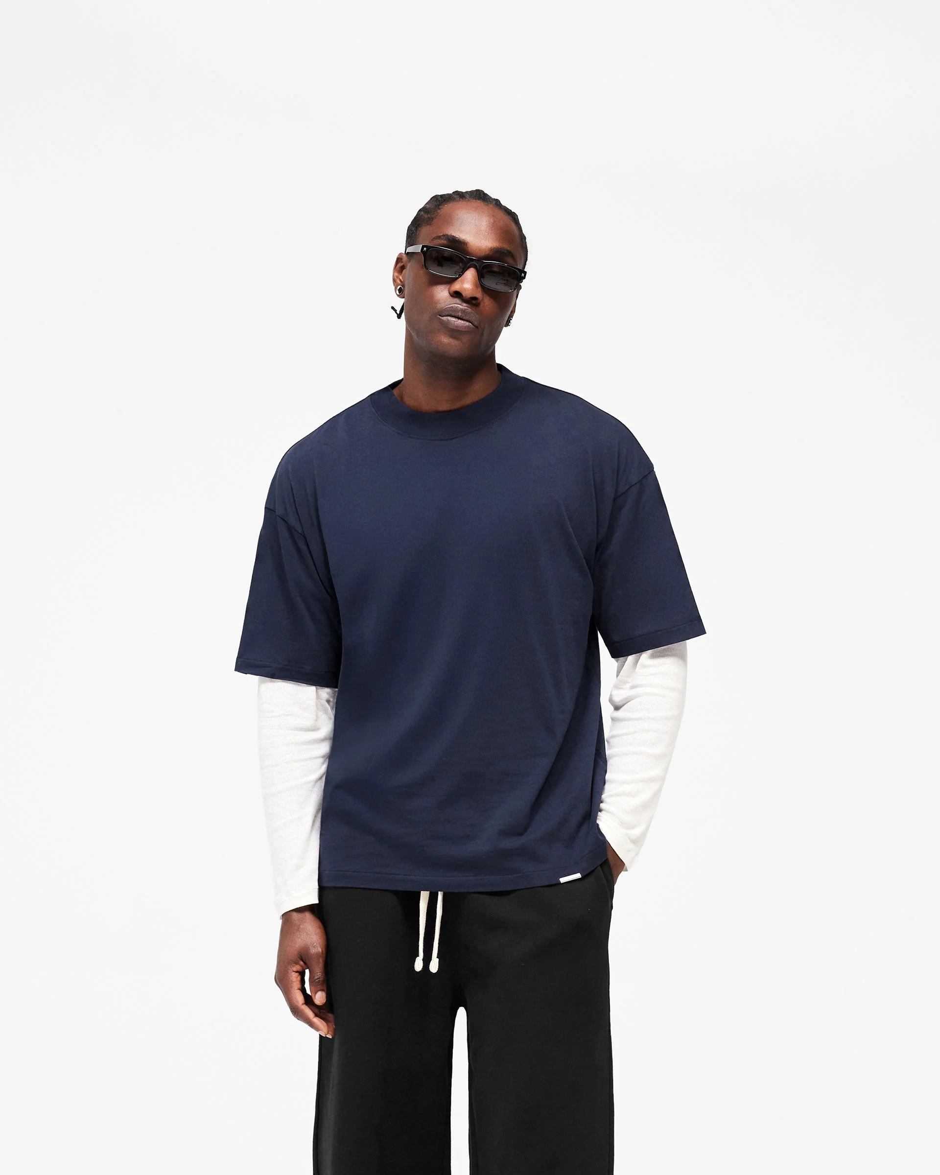 Initial Oversized T-Shirt - Midnight Navy - Image 3