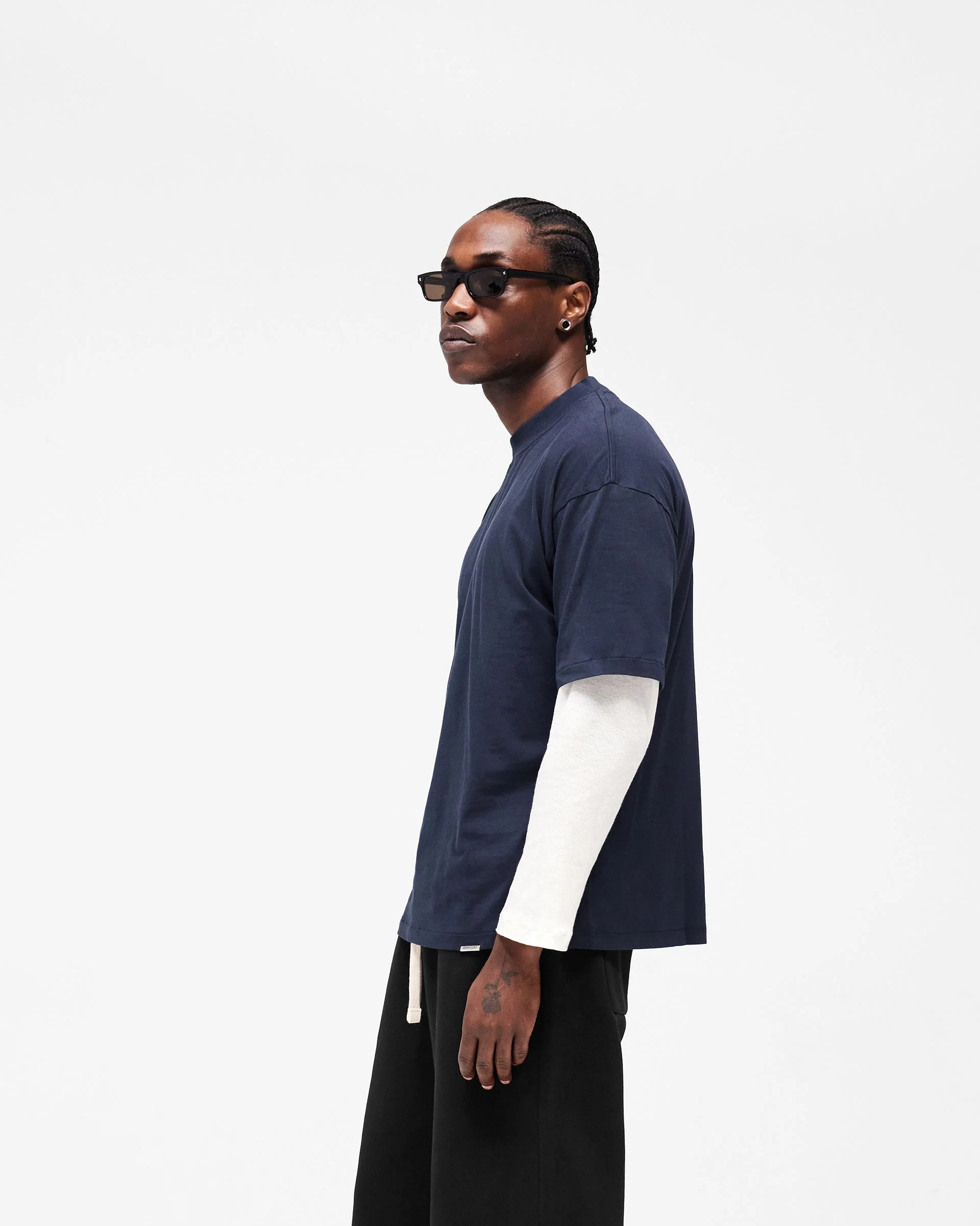 Initial Oversized T-Shirt - Midnight Navy - Image 4