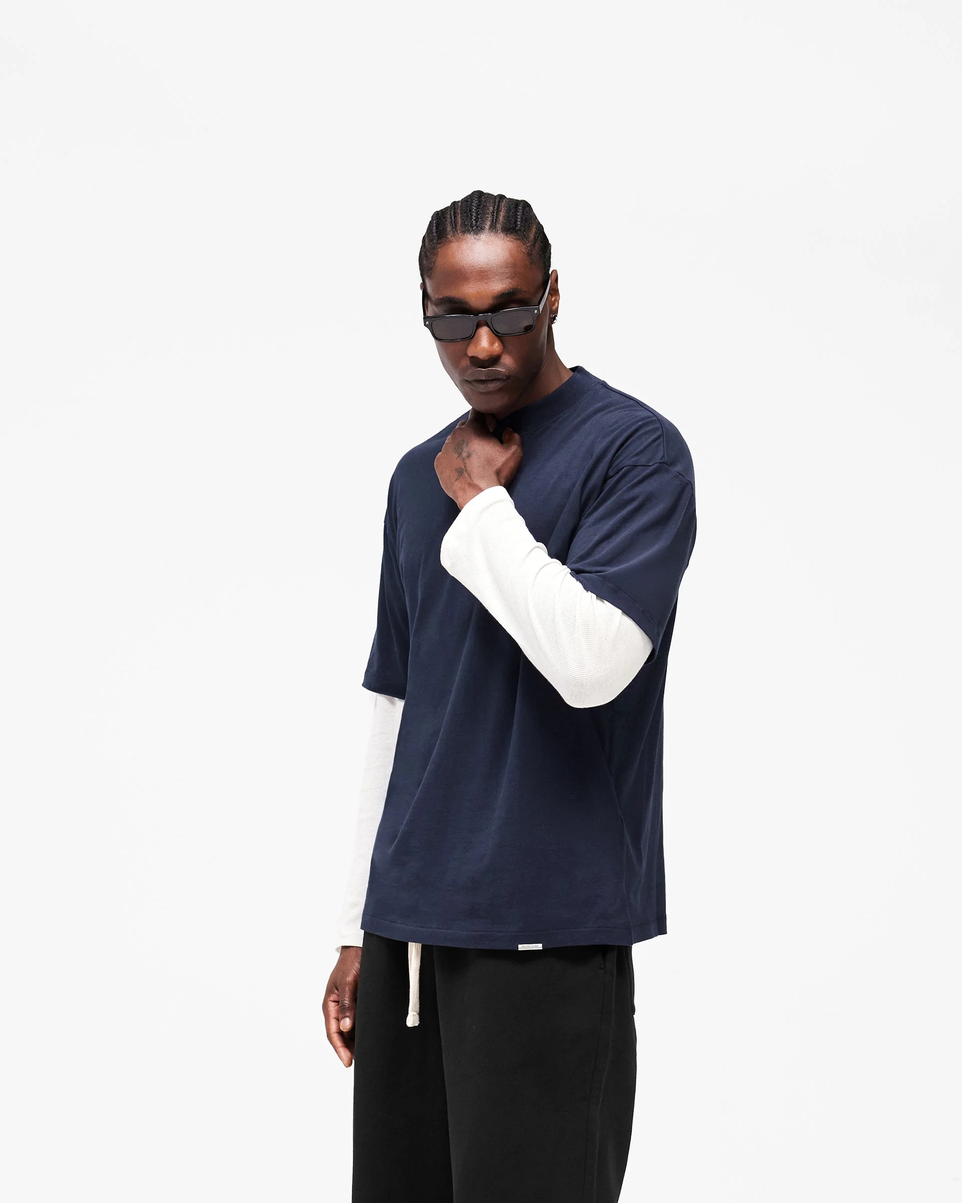 Initial Oversized T-Shirt - Midnight Navy - Image 5