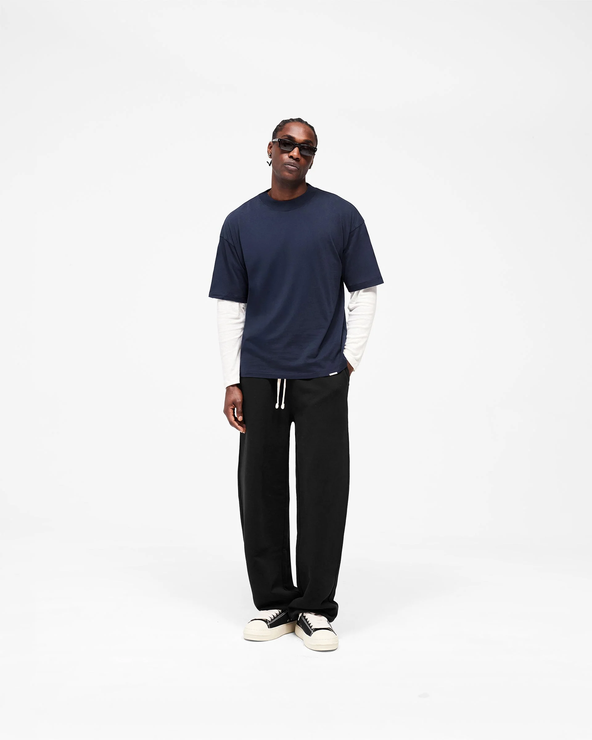 Initial Oversized T-Shirt - Midnight Navy - Image 7