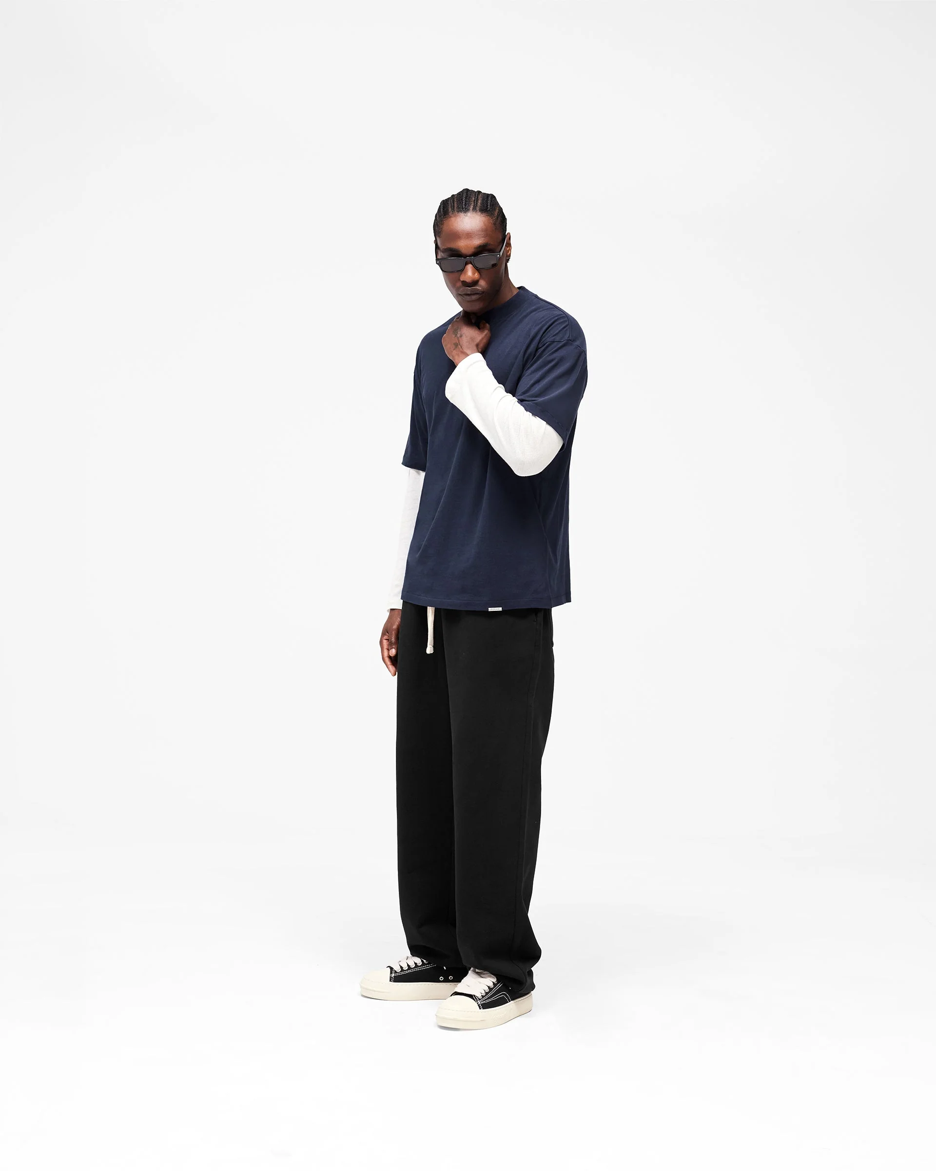 Initial Oversized T-Shirt - Midnight Navy - Image 8