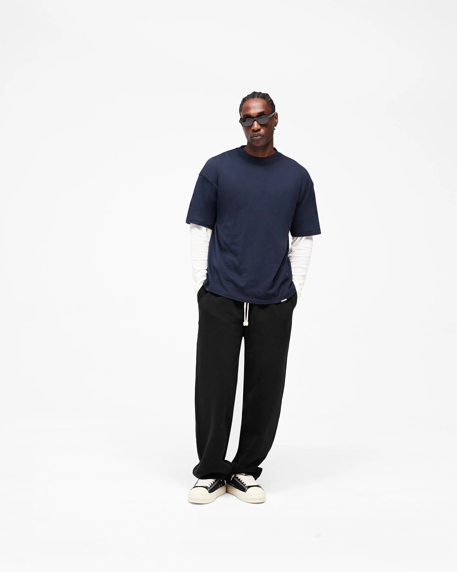 Initial Oversized T-Shirt - Midnight Navy - Image 9