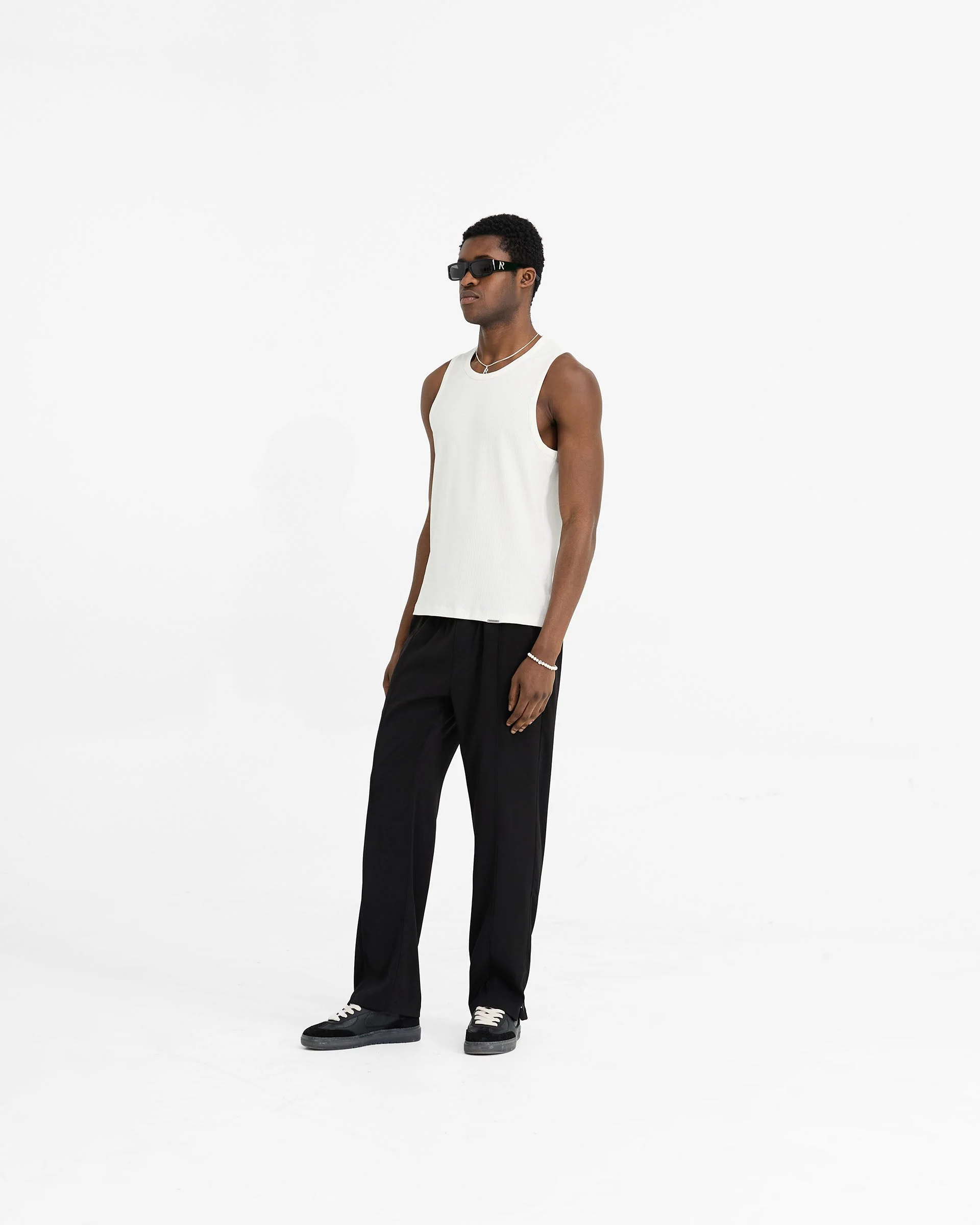 Initial Rib Vest - Flat White - Image 4