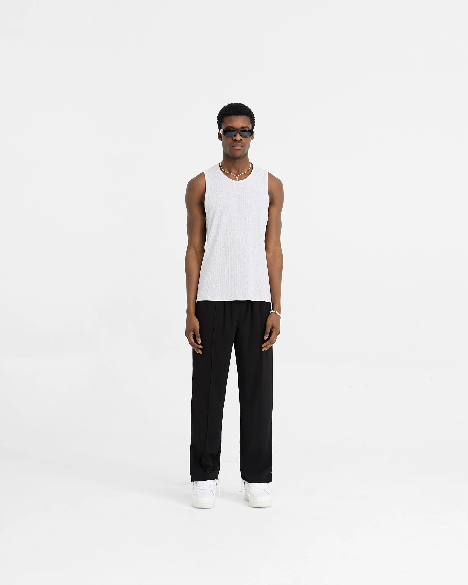 Initial Rib Vest - Ice Grey Marl - Image 5