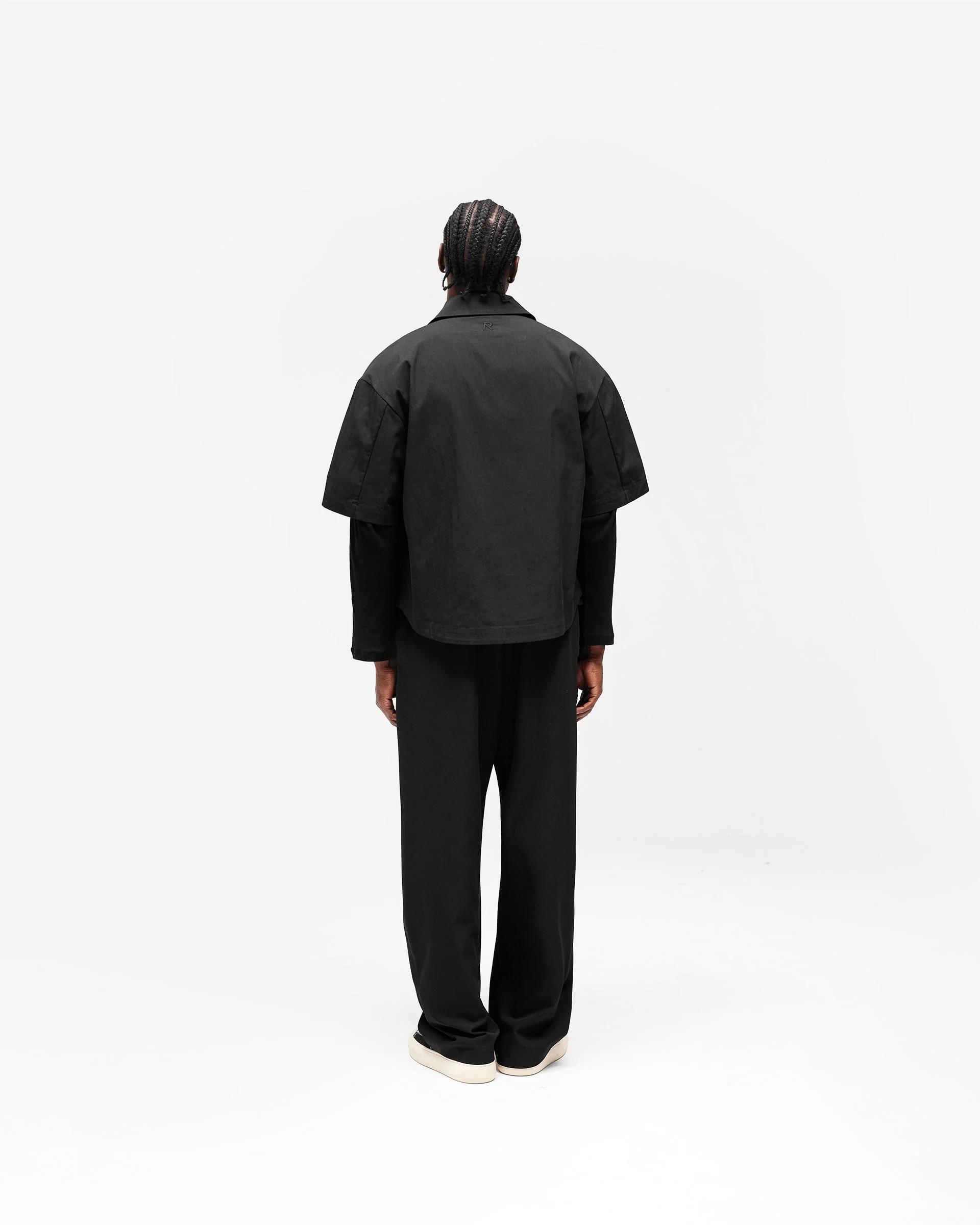 Initial Short Sleeve Shirt - Jet Black - Image 11