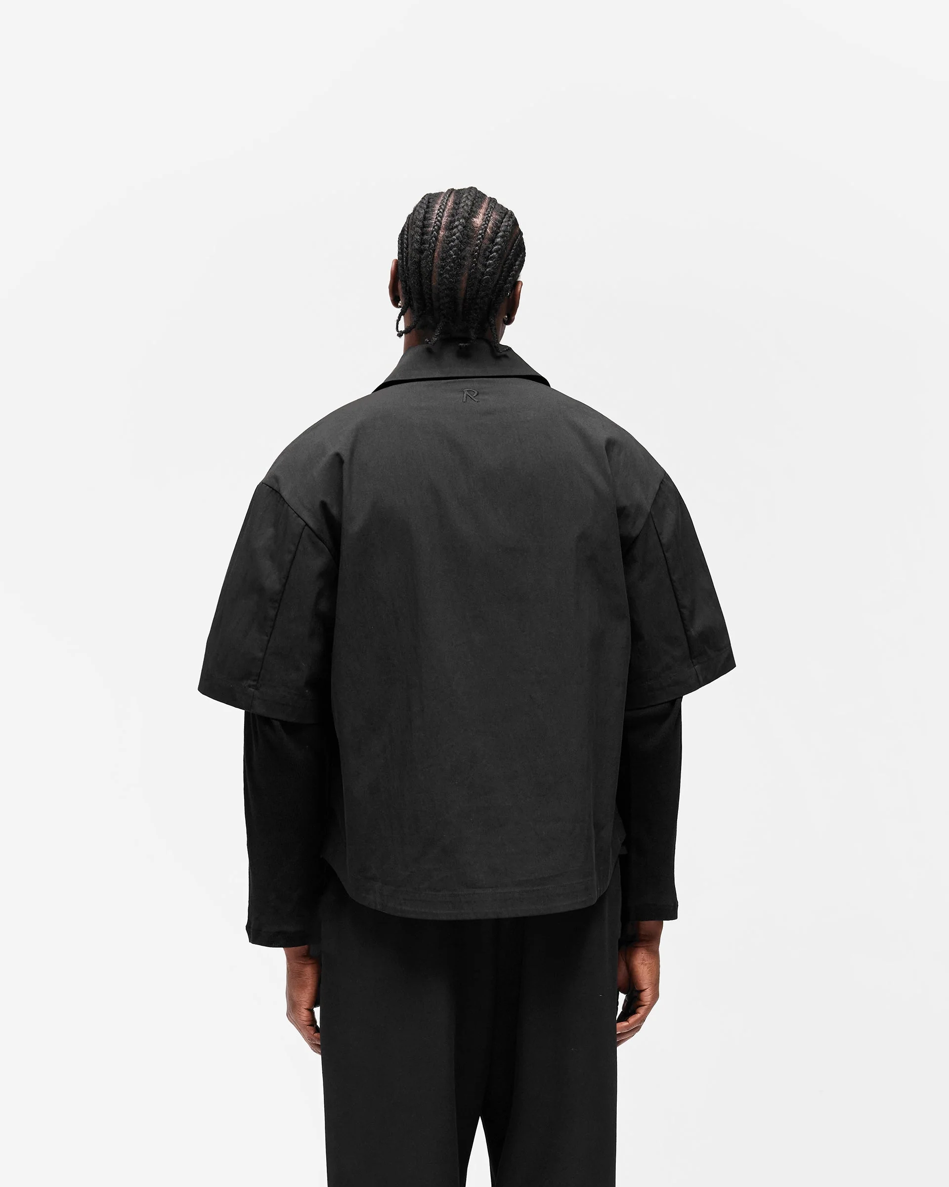 Initial Short Sleeve Shirt - Jet Black - Image 6
