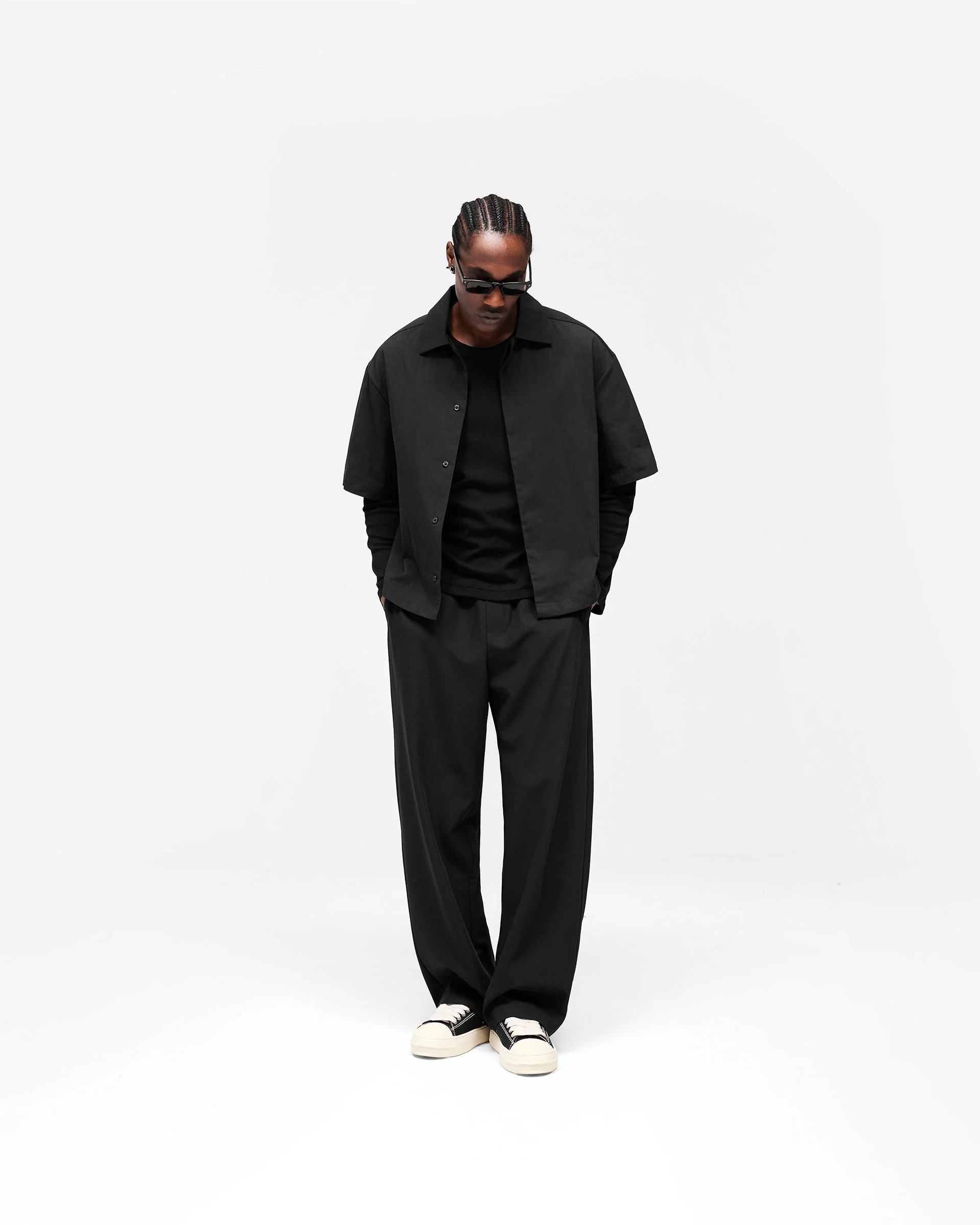 Initial Short Sleeve Shirt - Jet Black - Image 7