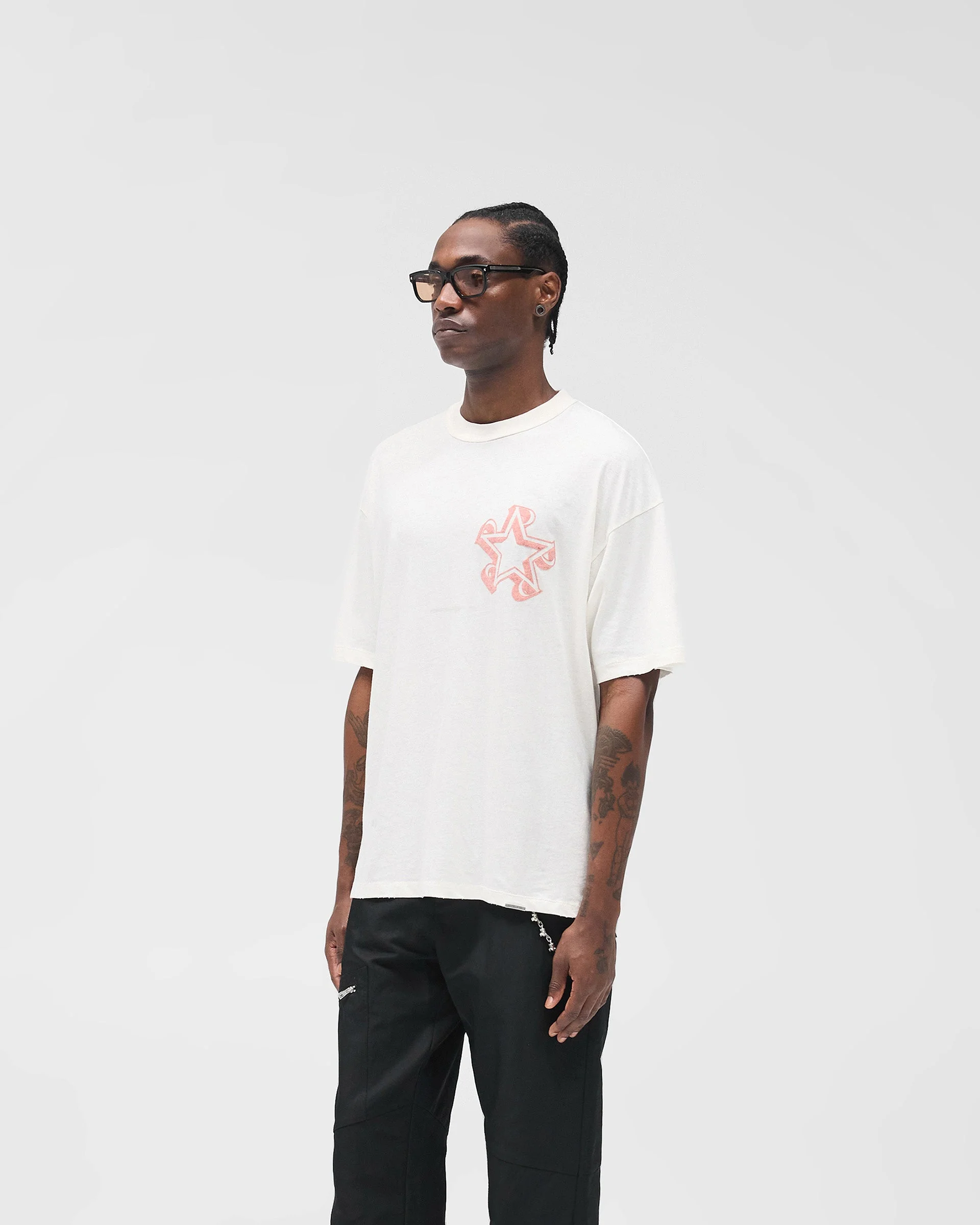 Initial Star T-Shirt - Flat White - Image 2