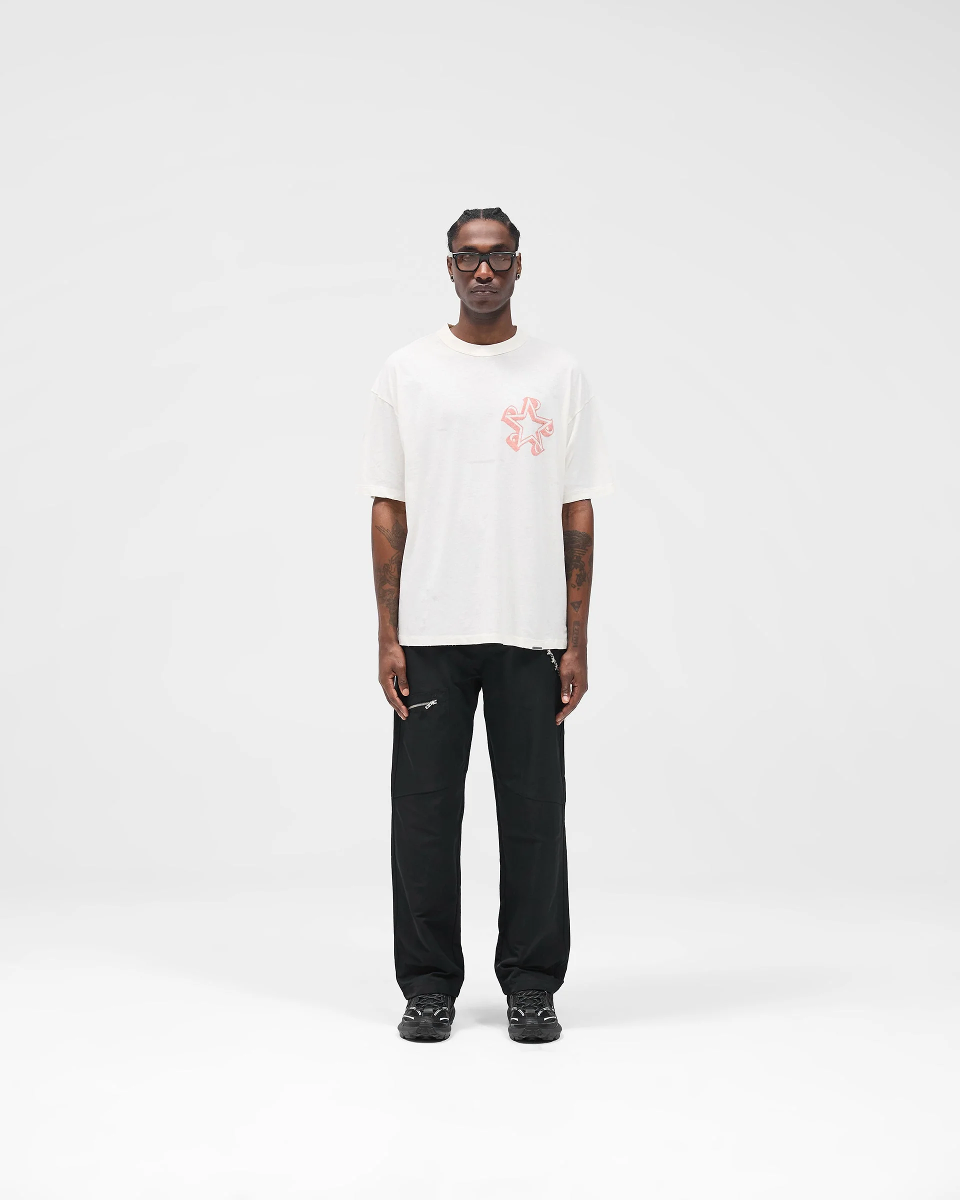 Initial Star T-Shirt - Flat White - Image 5