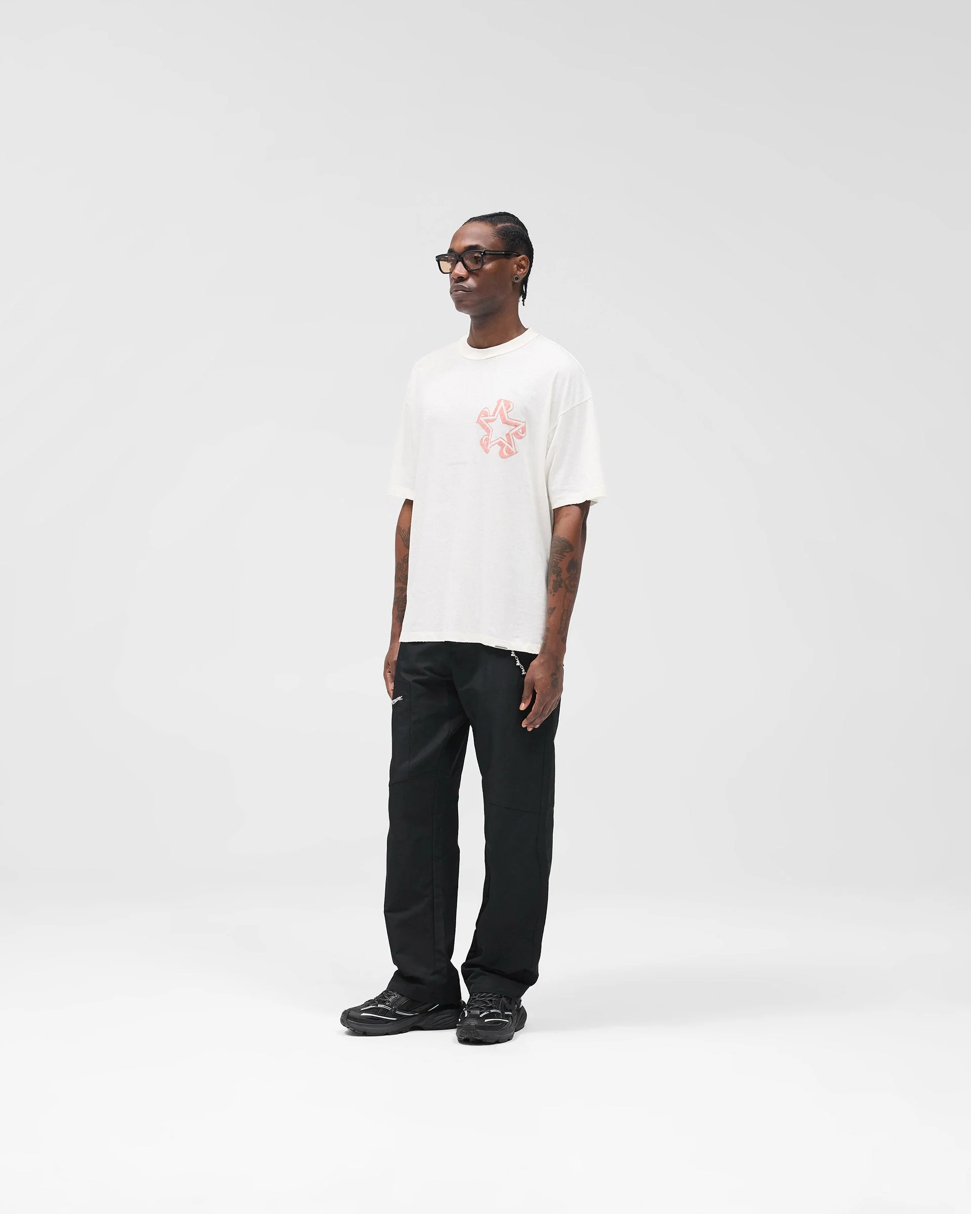 Initial Star T-Shirt - Flat White - Image 6