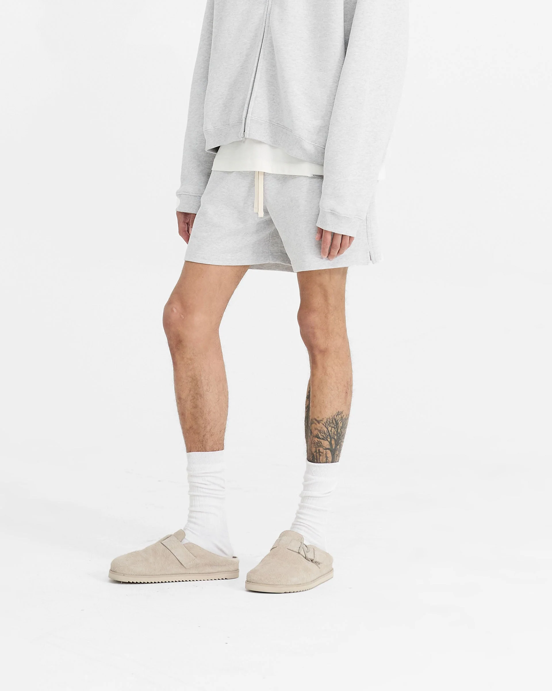 Initial Sweatshorts - Ice Grey Marl - Image 2
