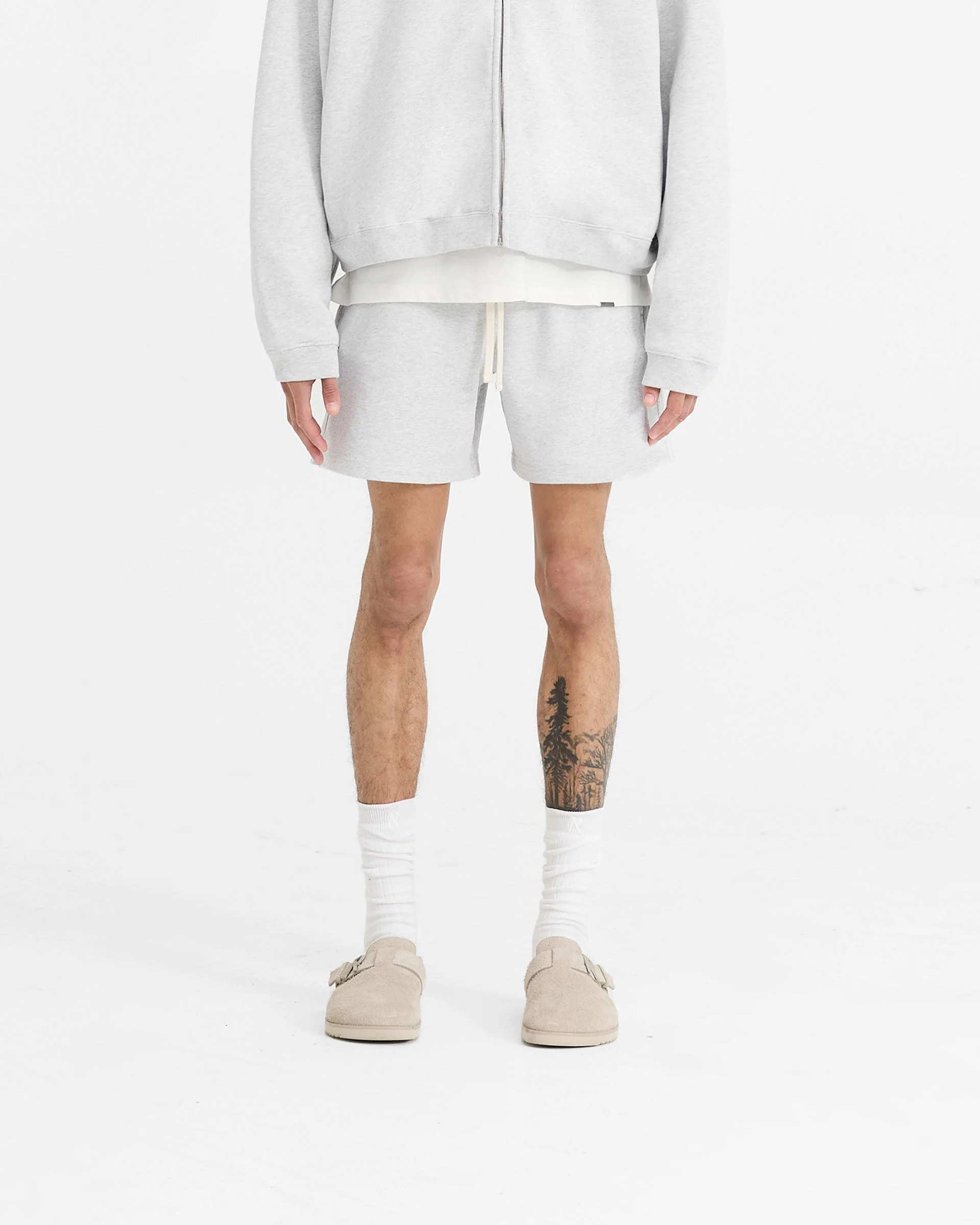 Initial Sweatshorts - Ice Grey Marl - Image 3