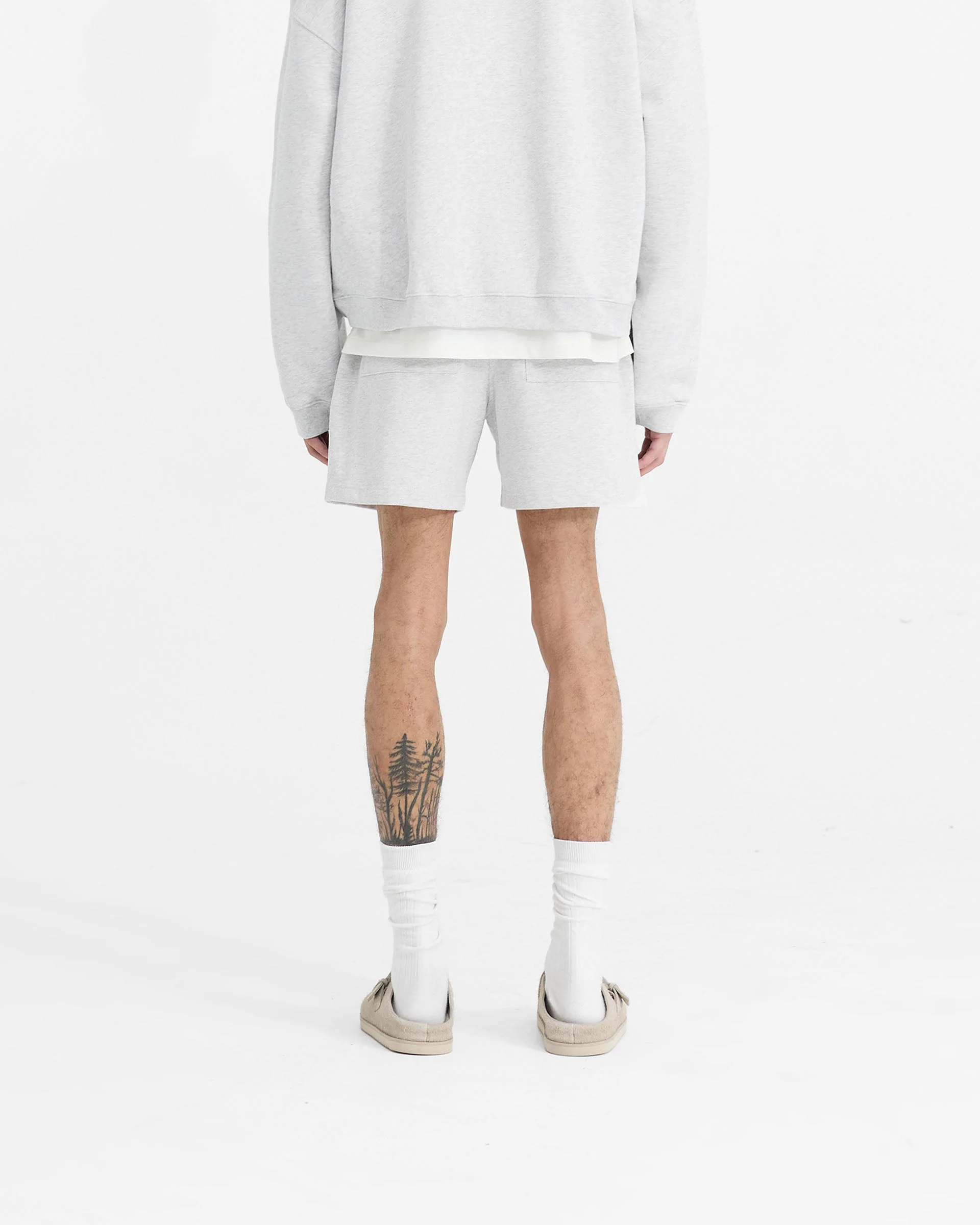 Initial Sweatshorts - Ice Grey Marl - Image 4