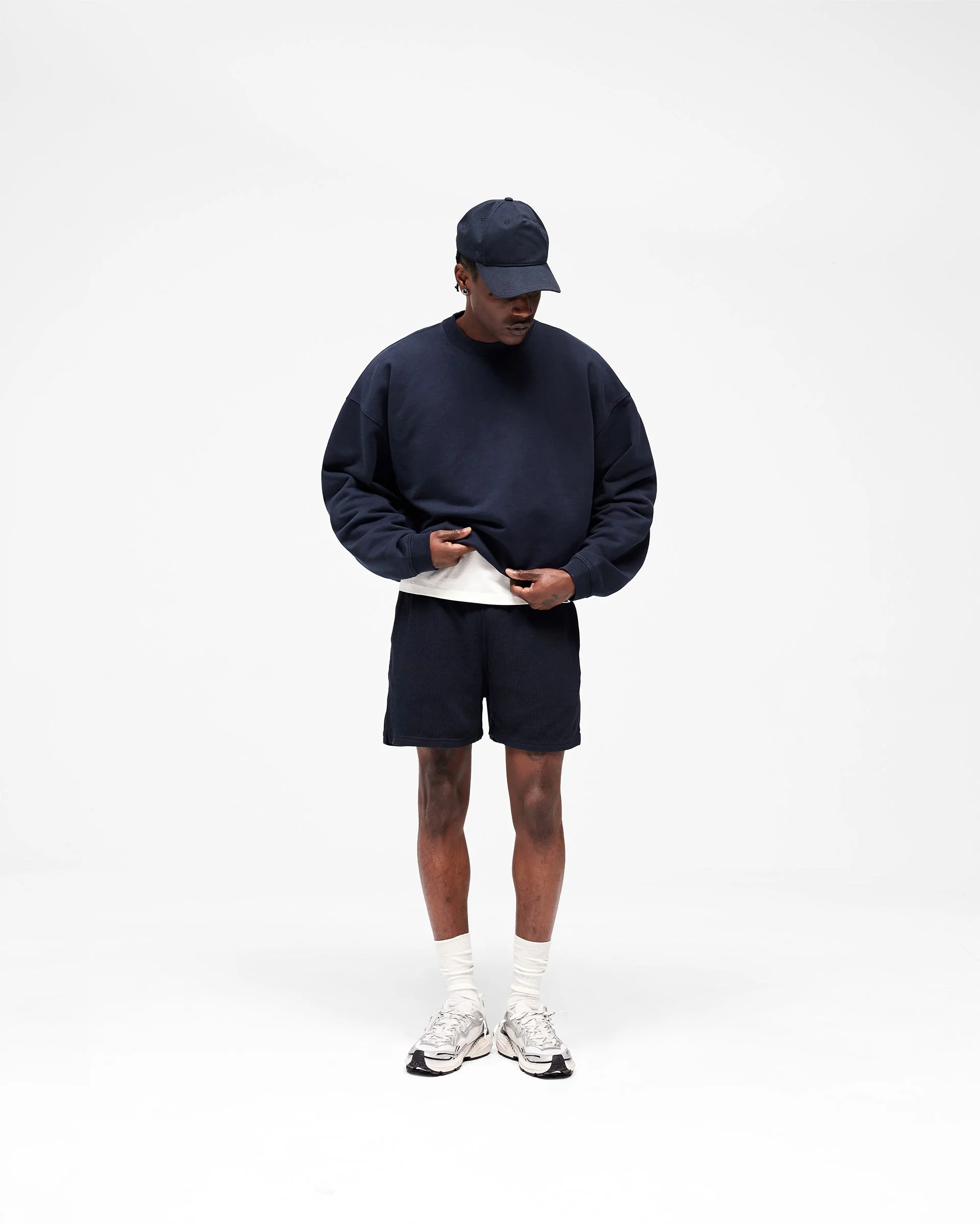 Initial Waffle Shorts - Midnight Navy - Image 7