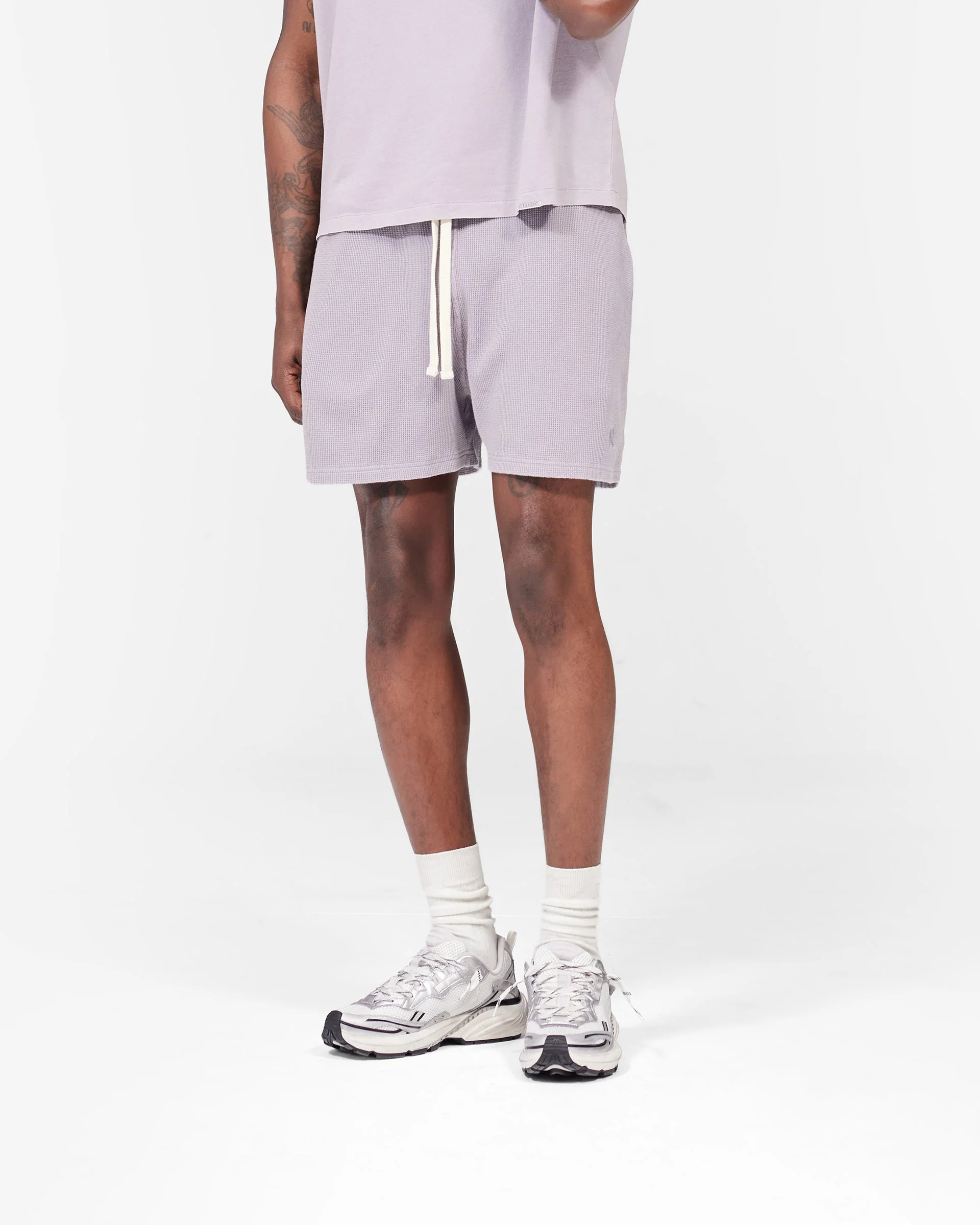 Initial Waffle Shorts- Mist - Image 2