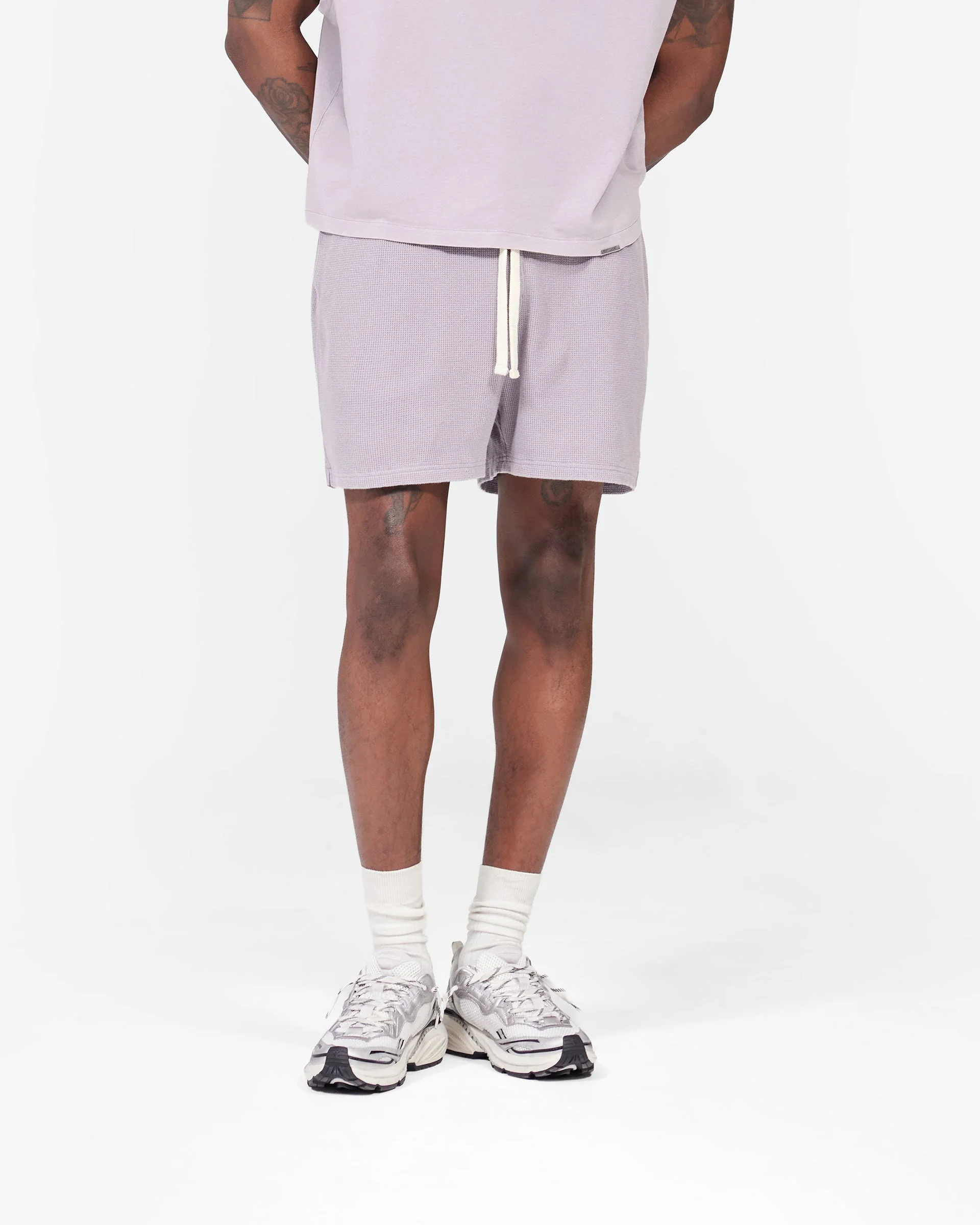 Initial Waffle Shorts- Mist - Image 3