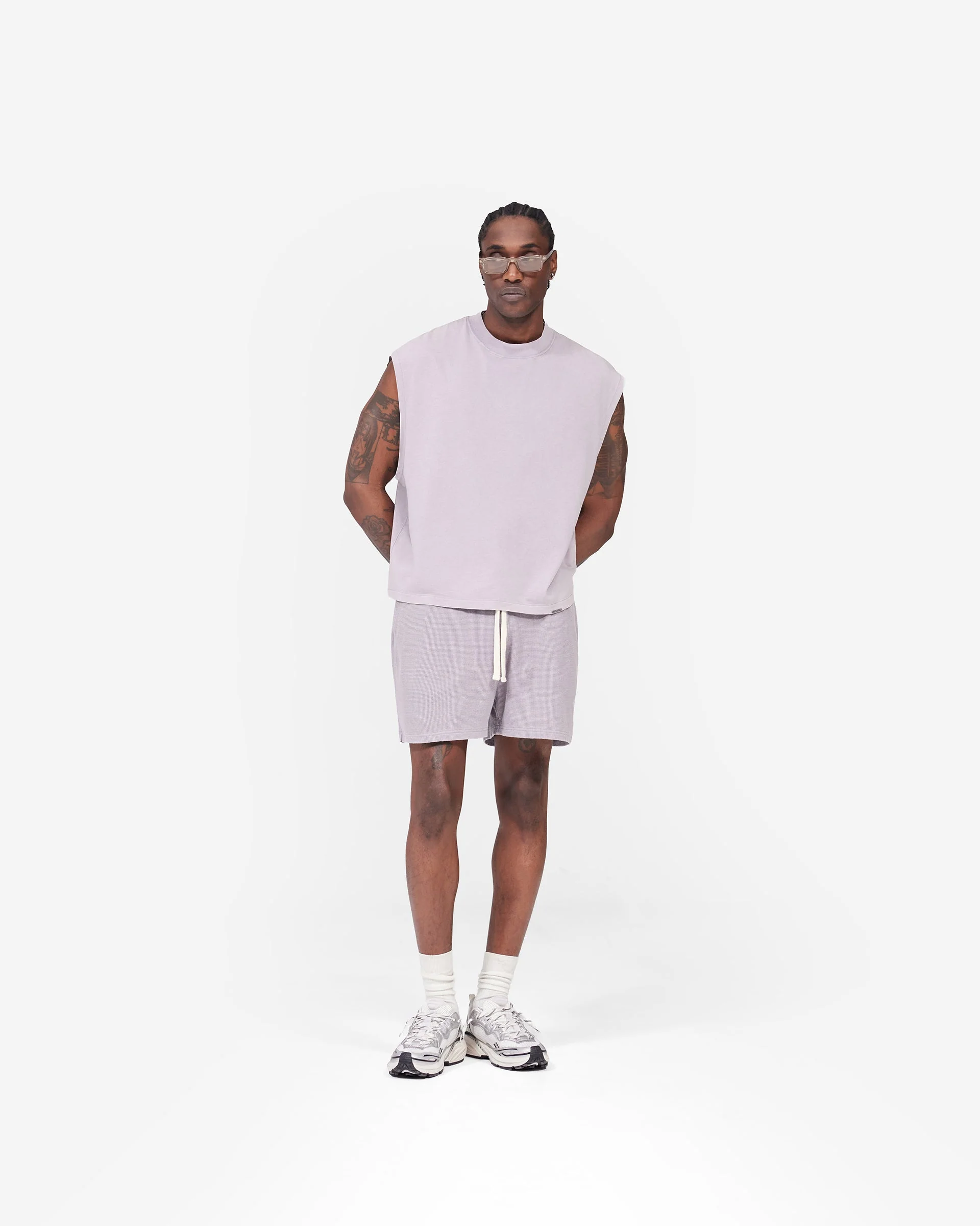 Initial Waffle Shorts- Mist - Image 7