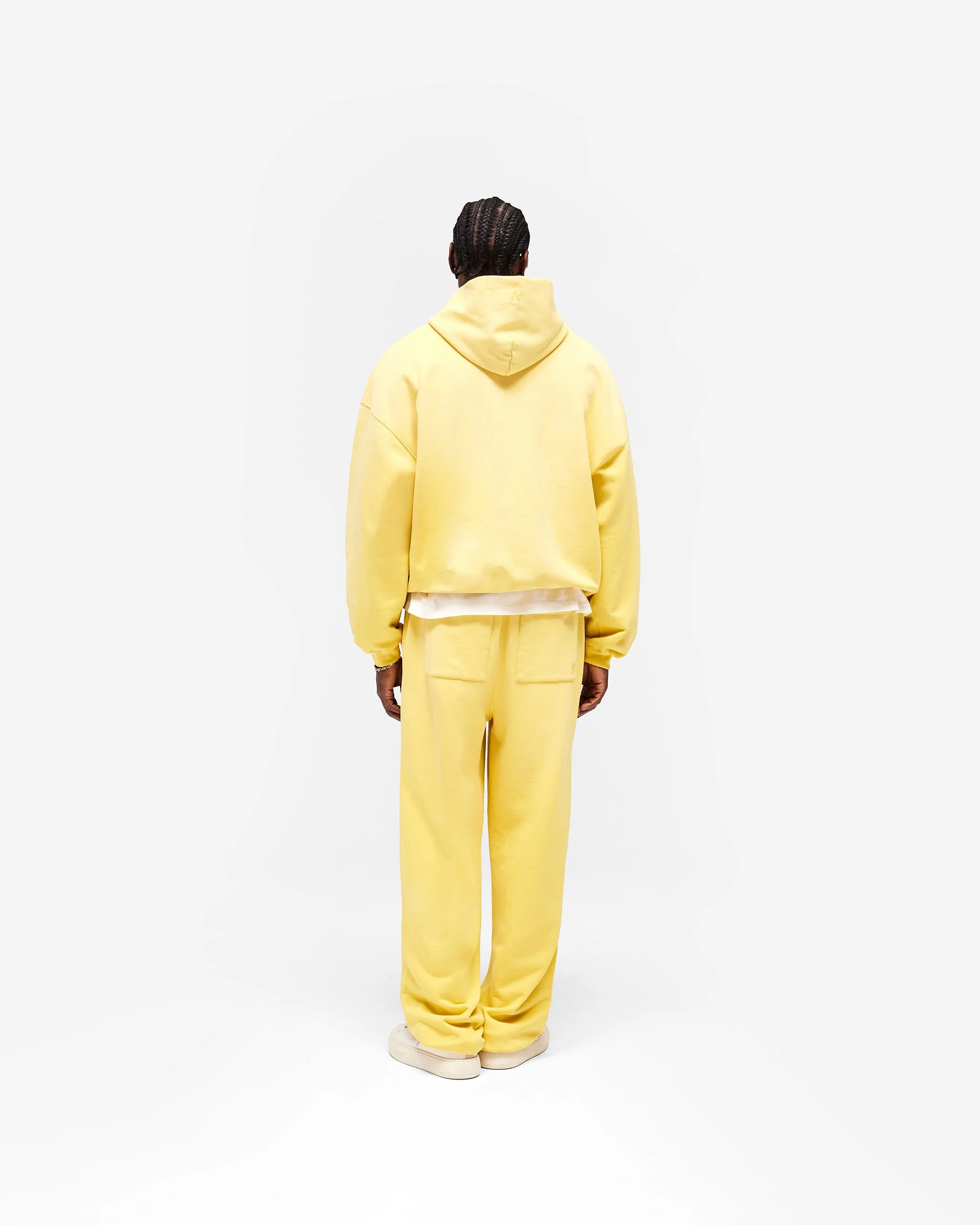 Initial Wide Leg Cuffed Sweatpant - Canary Yellow - Image 9