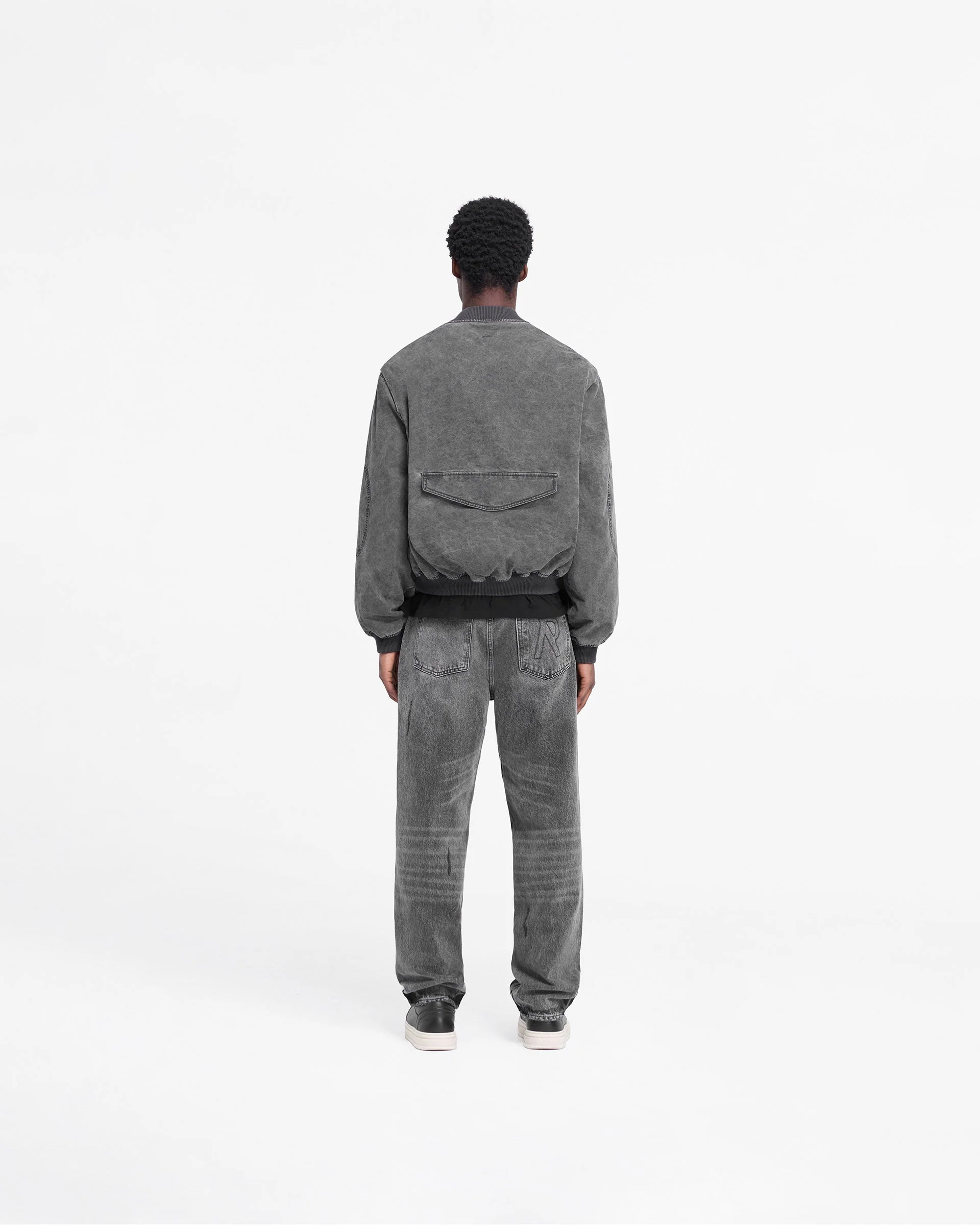 Inset Sleeve Bomber - Stained Black - Image 8