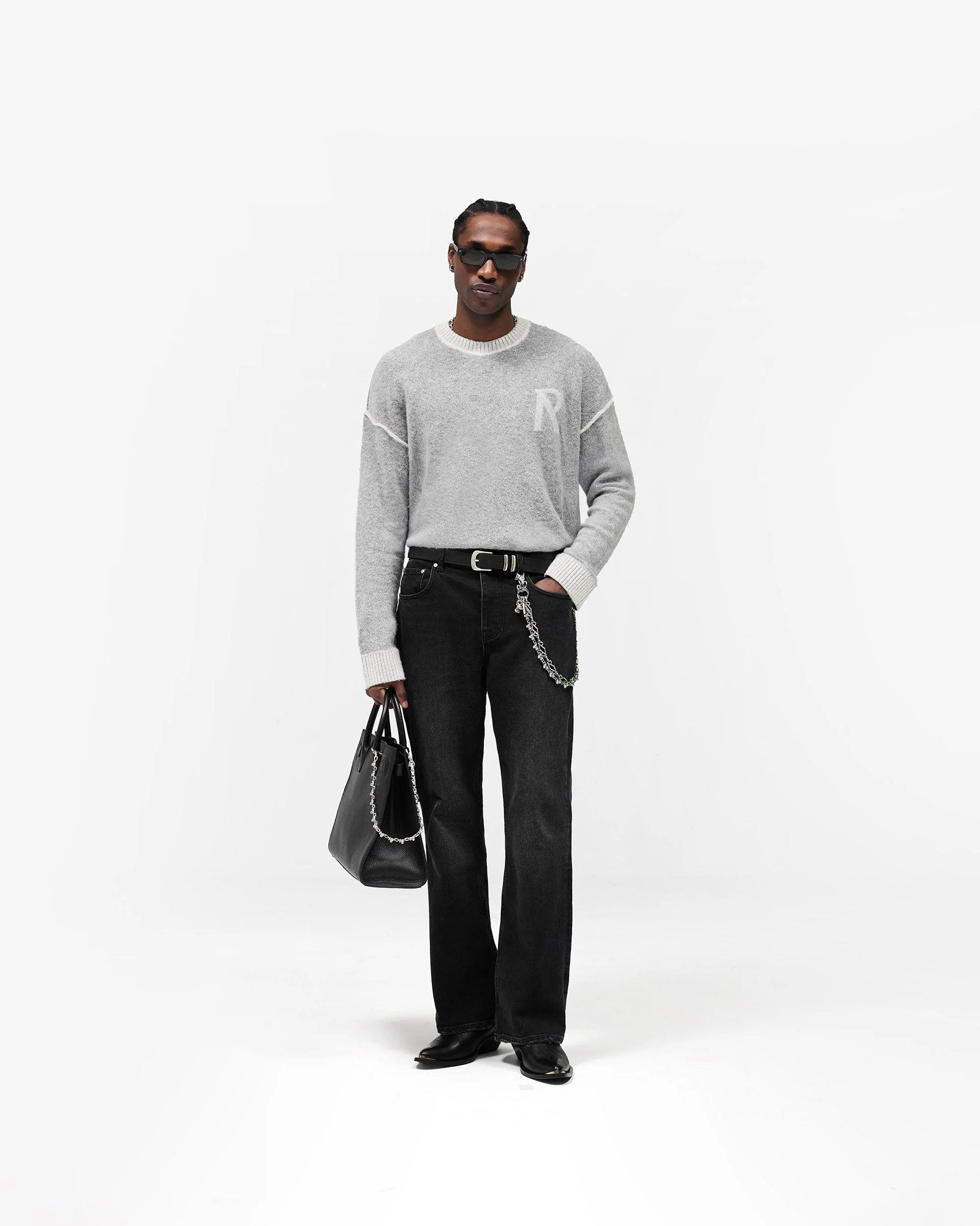 Kick Flare Denim - Aged Black - Image 6