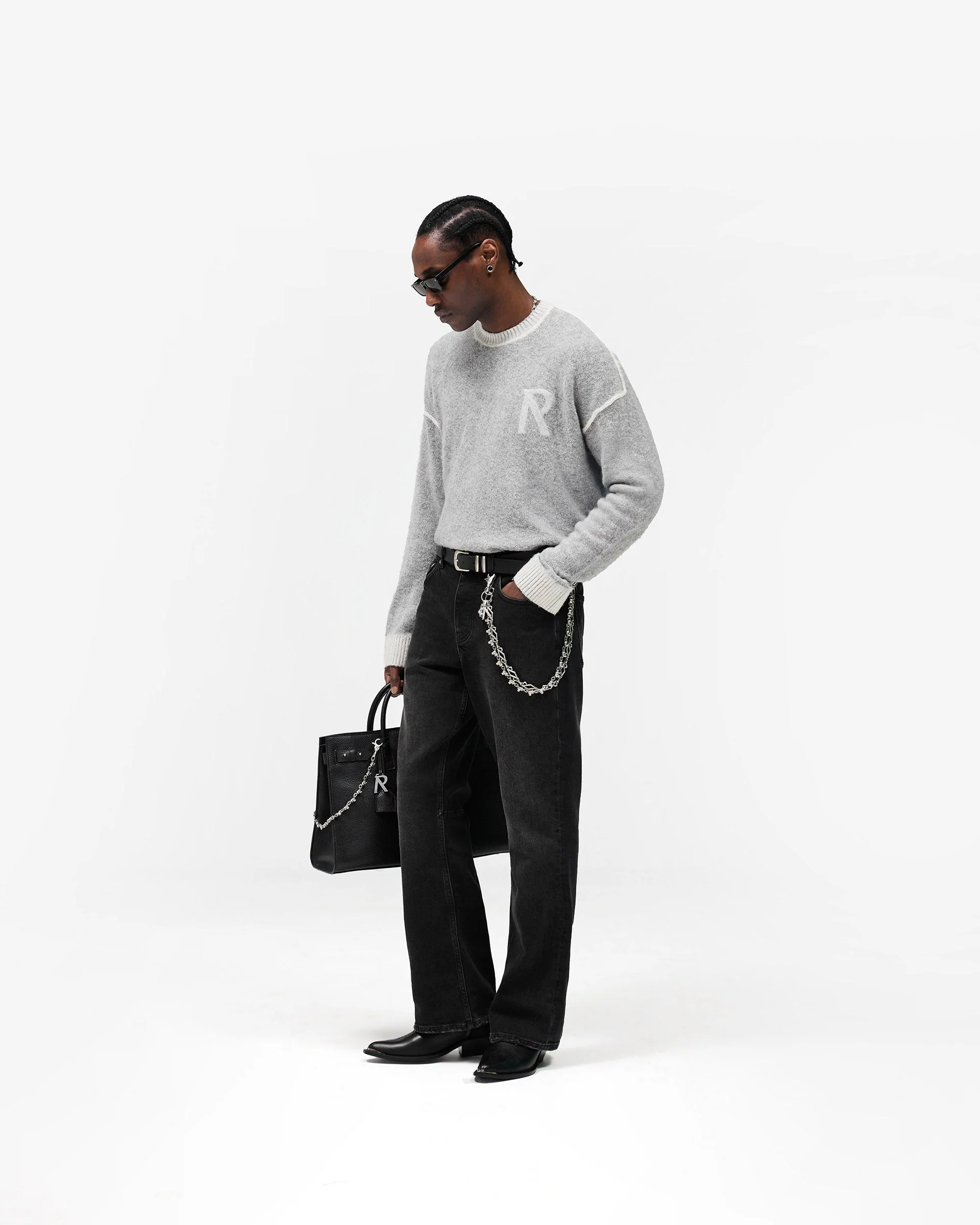 Kick Flare Denim - Aged Black - Image 7