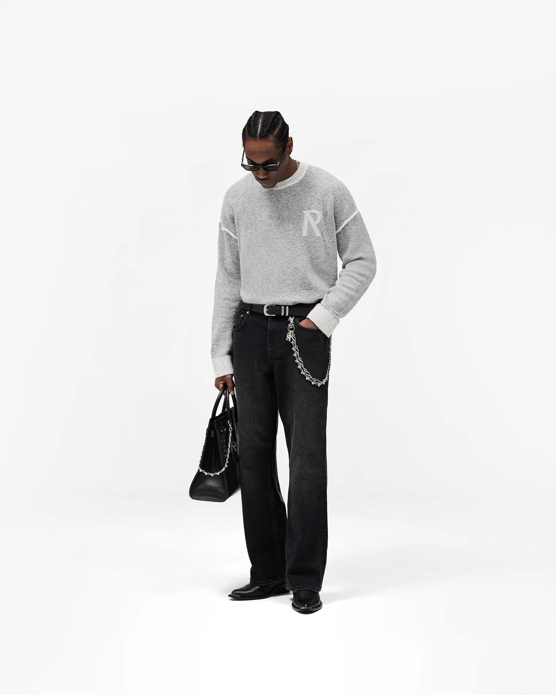 Kick Flare Denim - Aged Black - Image 9