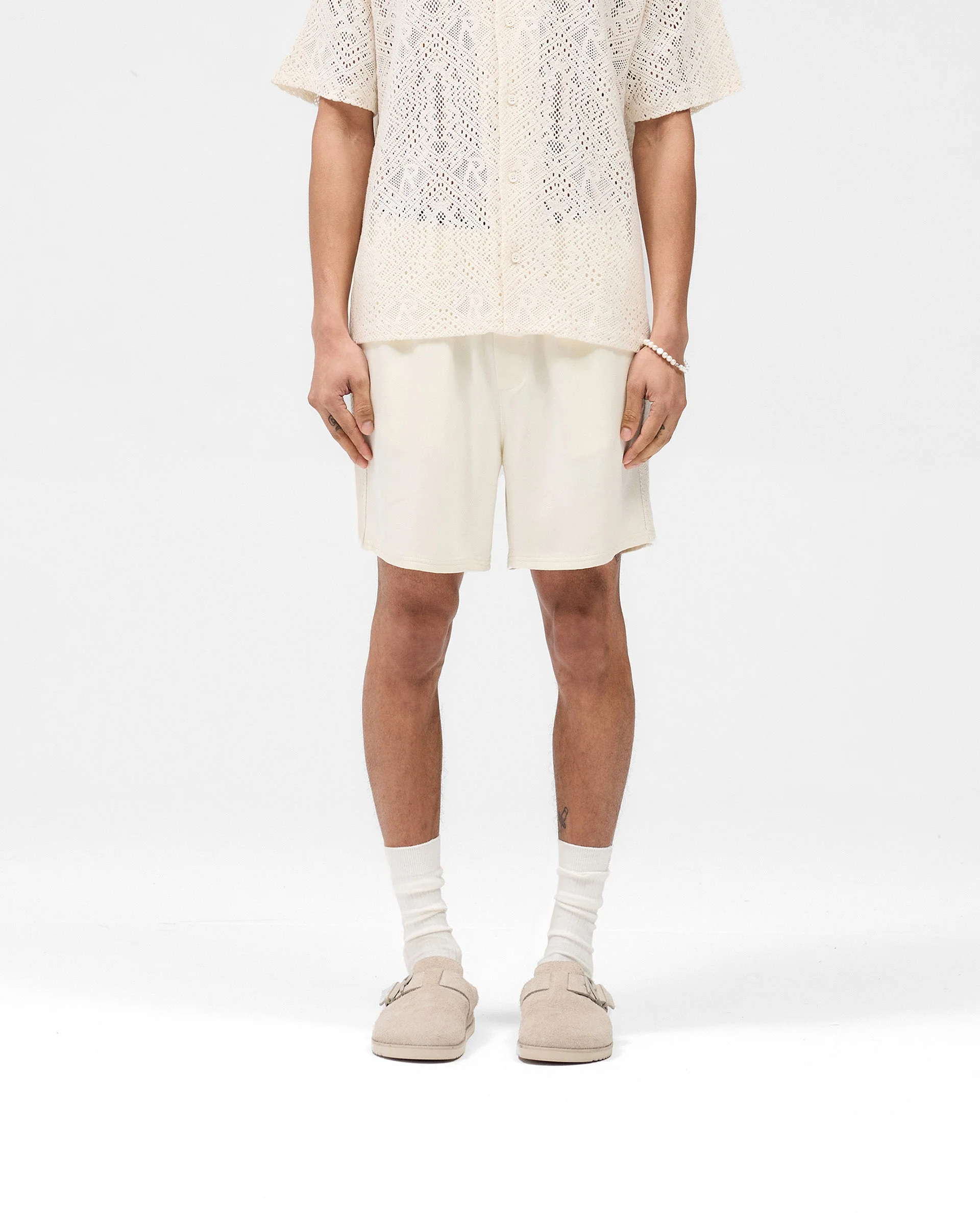 Knitted Panel Short - Antique White - Image 3