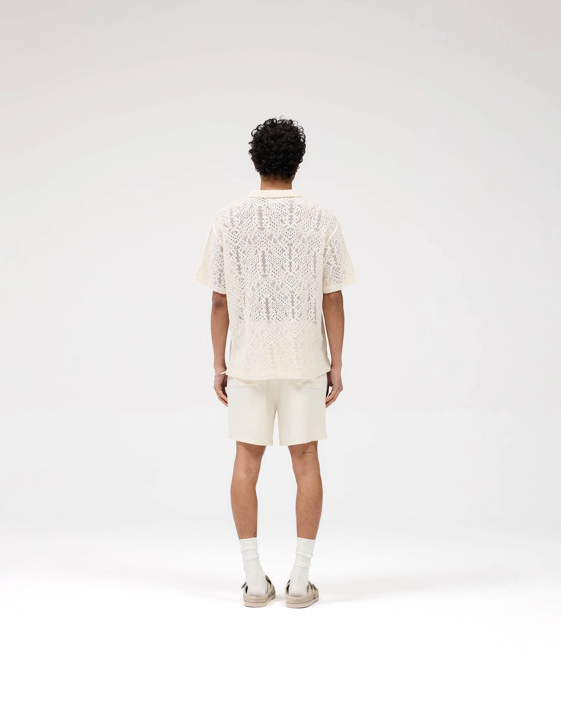 Knitted Panel Short - Antique White - Image 7