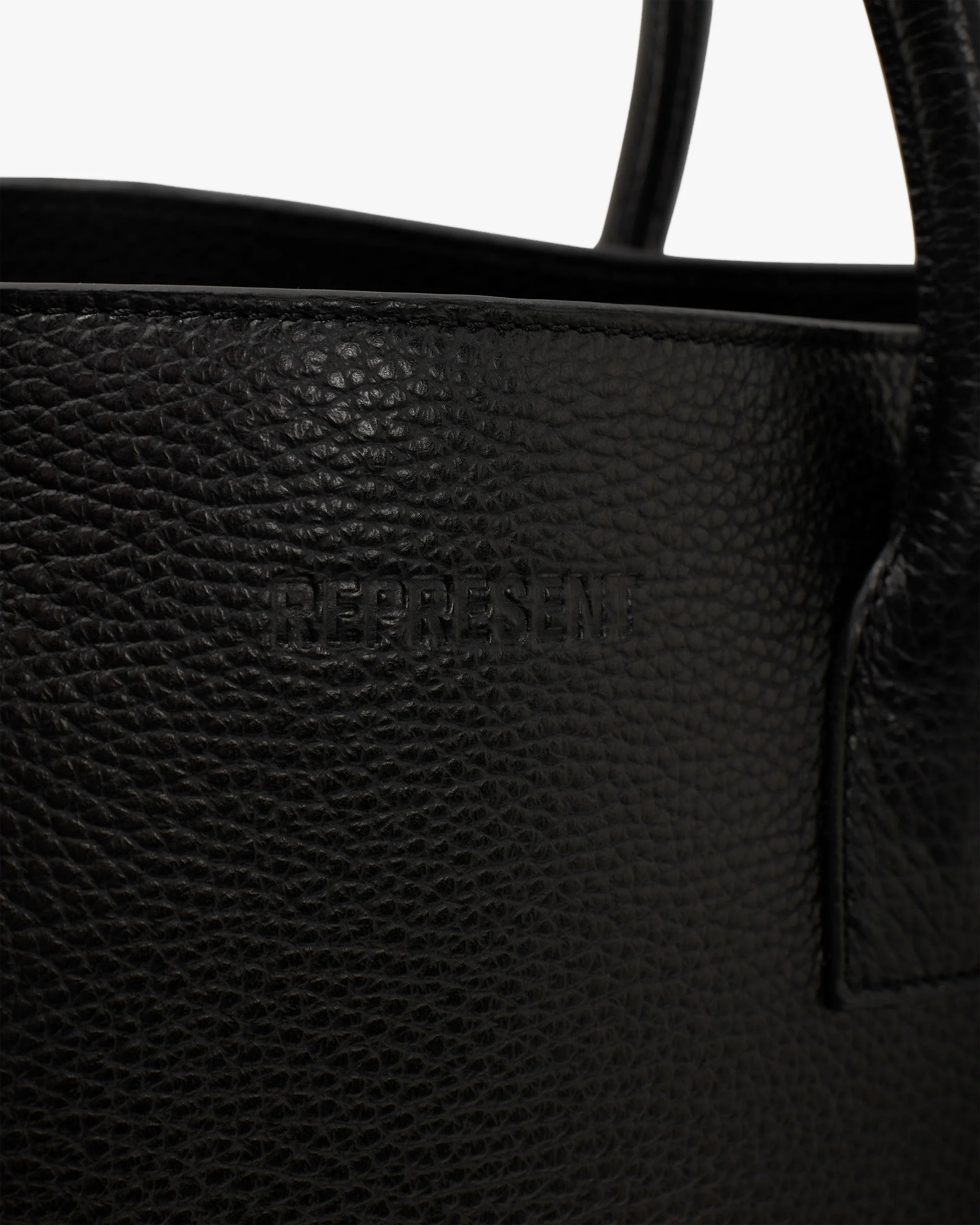 Leather Tote Bag - Textured Black - Image 3