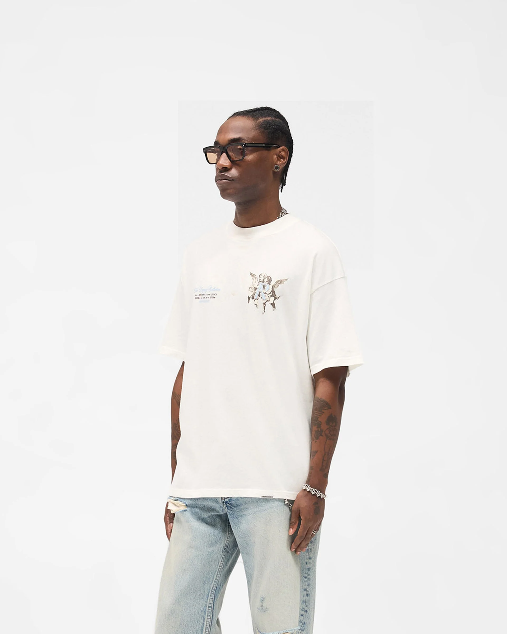 Legacy Cherubs T-Shirt - Flat White - Image 4