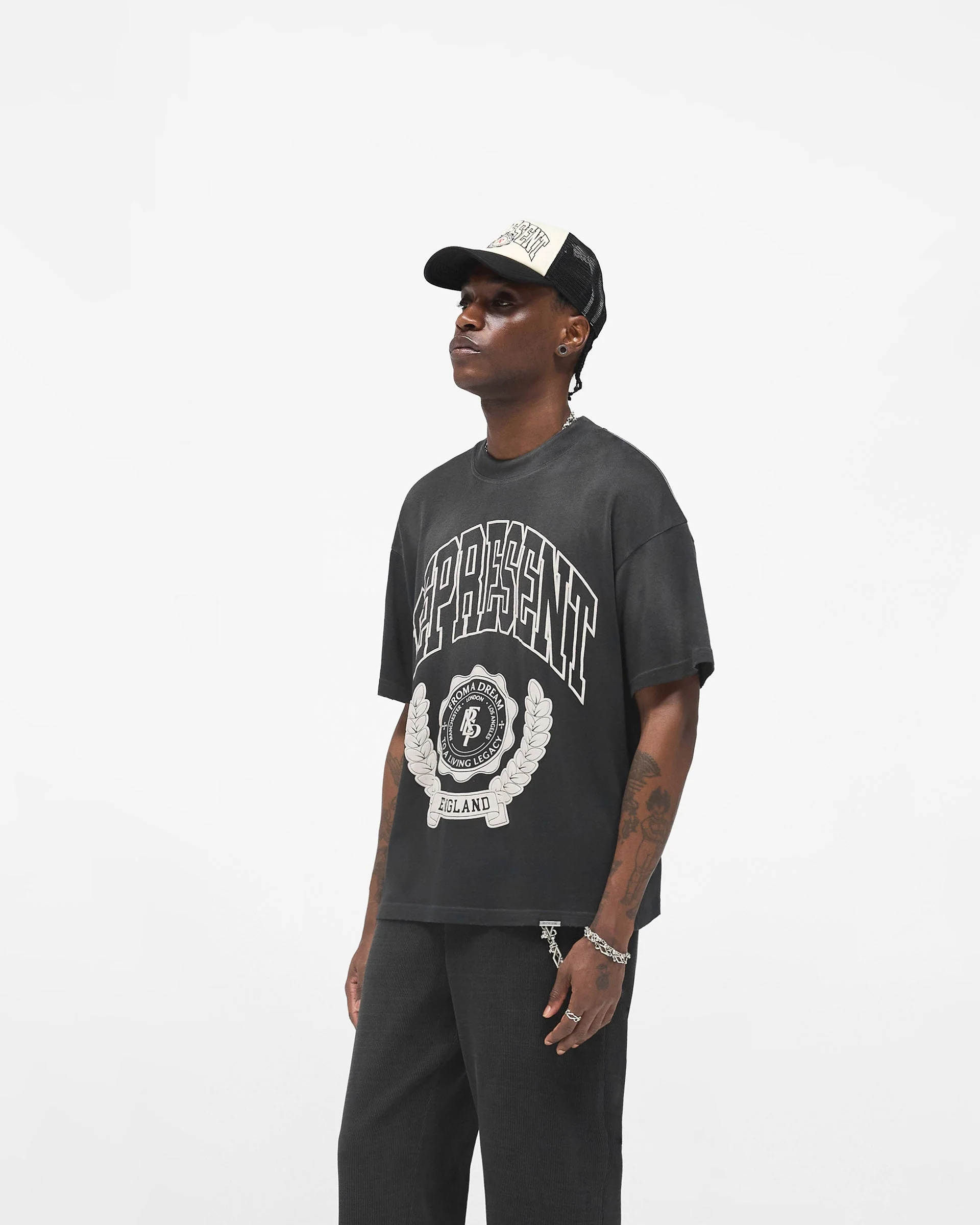 Legacy Crest T-Shirt - Stained Black - Image 2