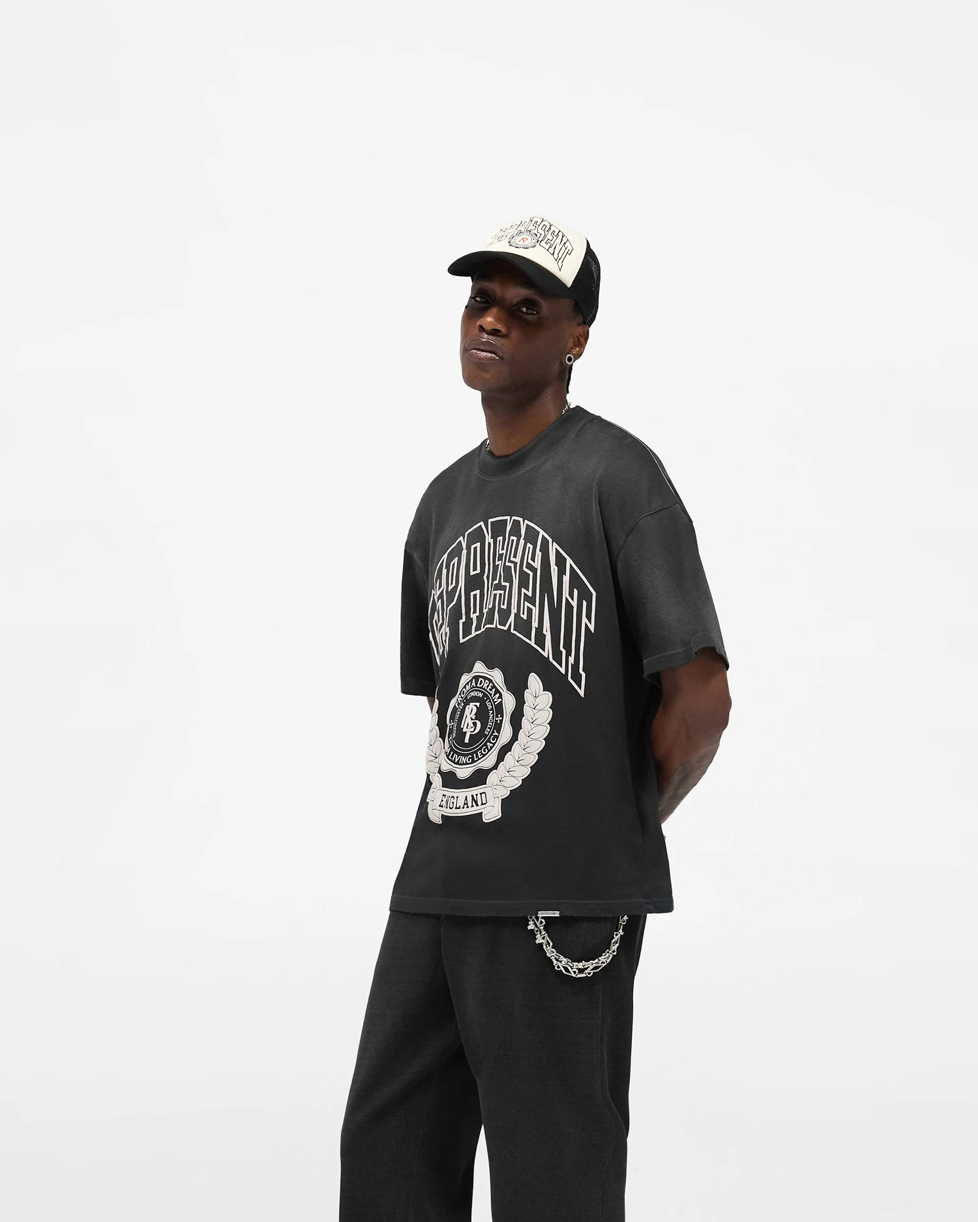 Legacy Crest T-Shirt - Stained Black - Image 4