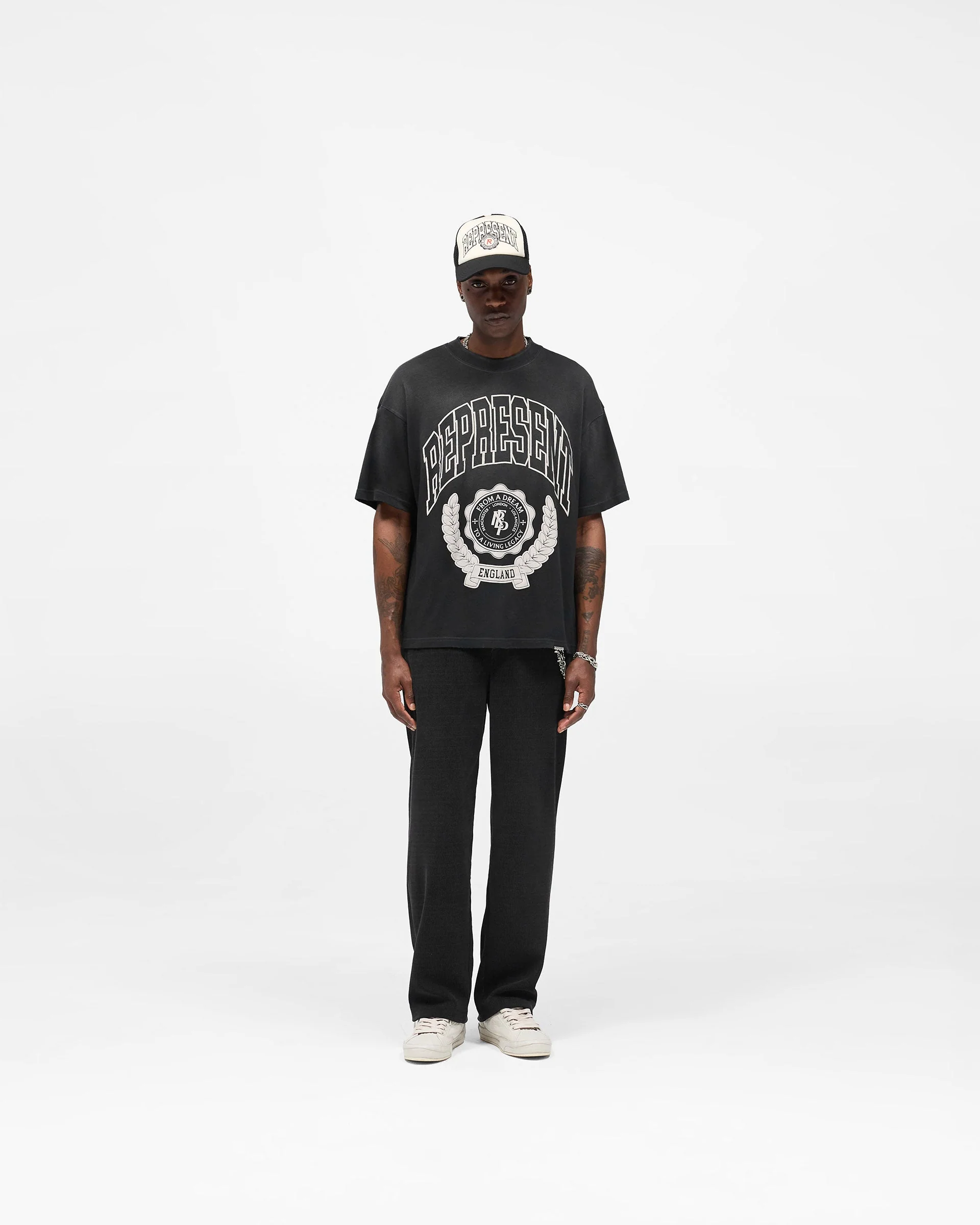 Legacy Crest T-Shirt - Stained Black - Image 8