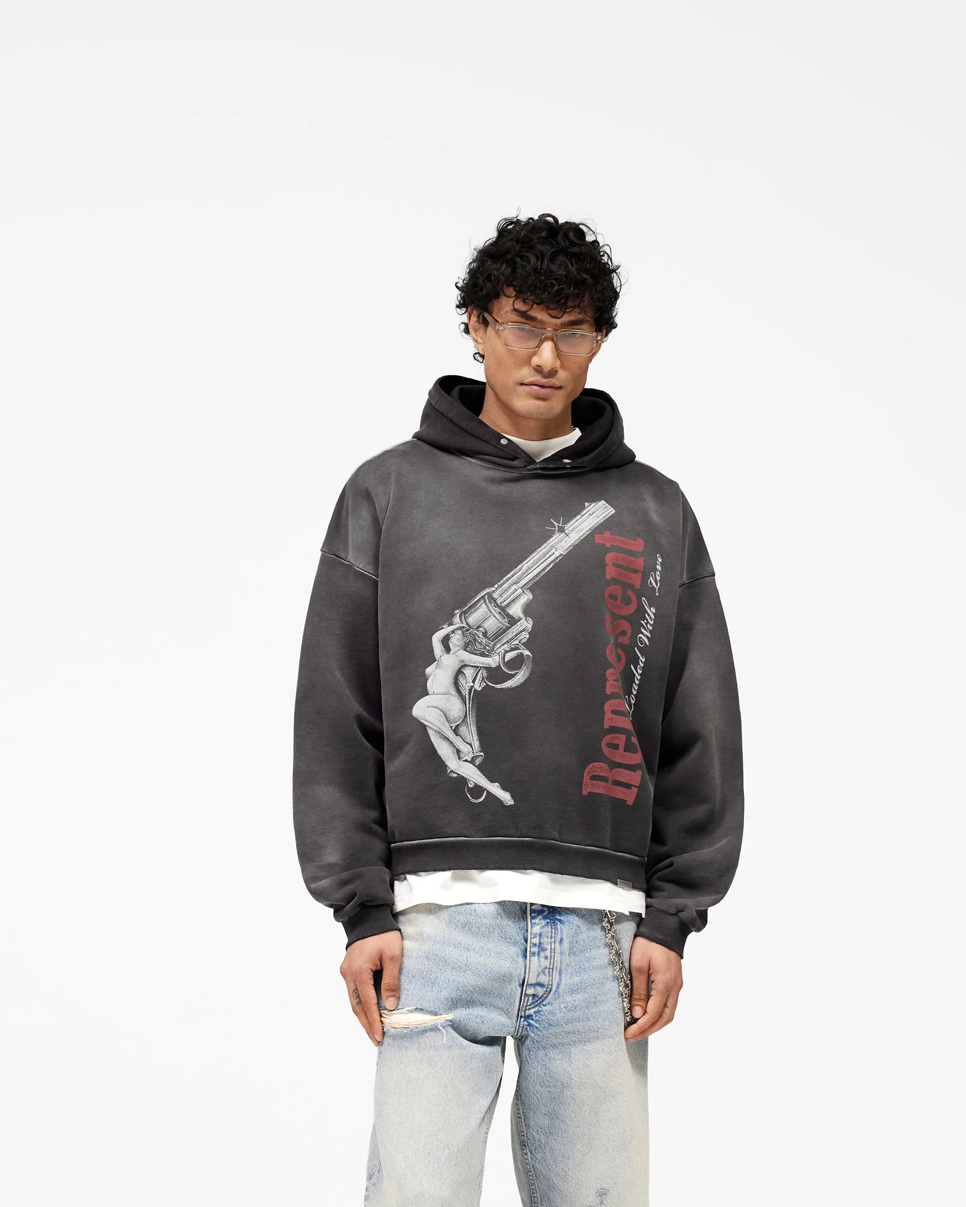 Loaded With Love Hoodie - Stained Black - Image 3