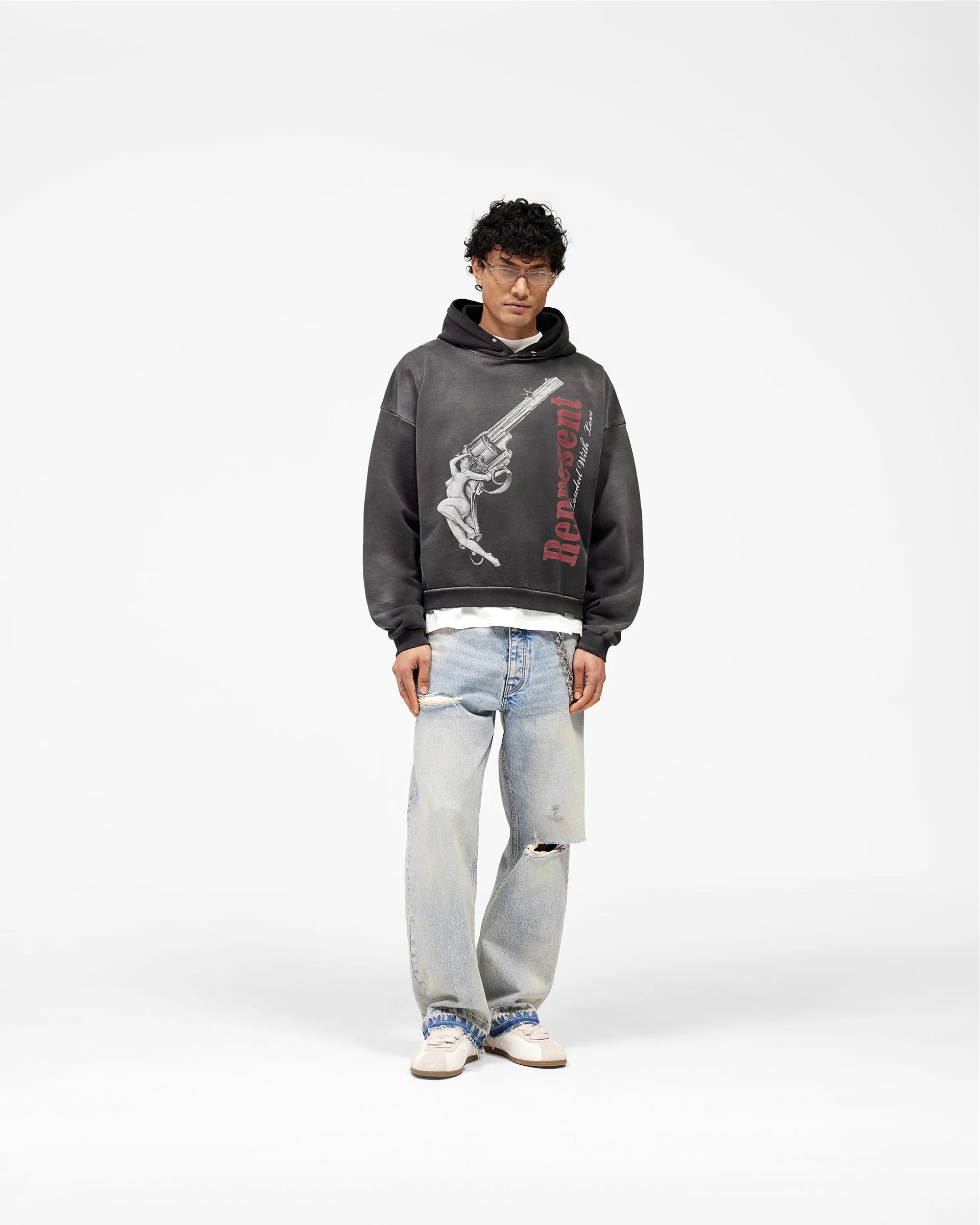 Loaded With Love Hoodie - Stained Black - Image 6