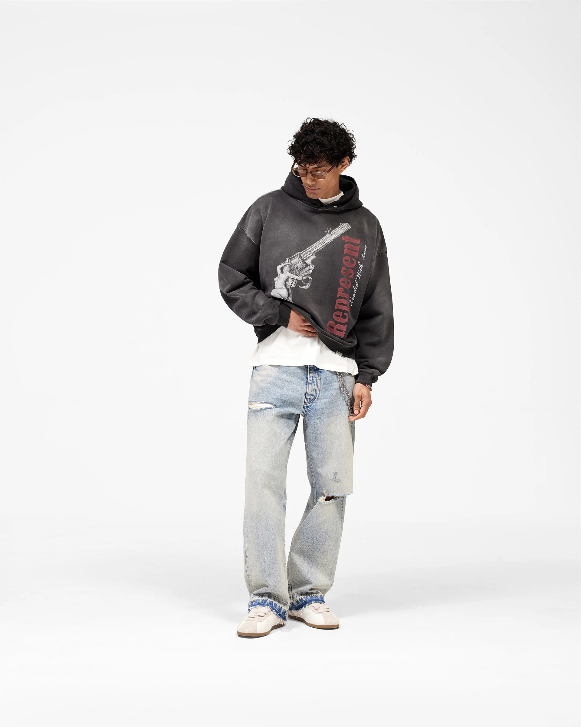 Loaded With Love Hoodie - Stained Black - Image 7