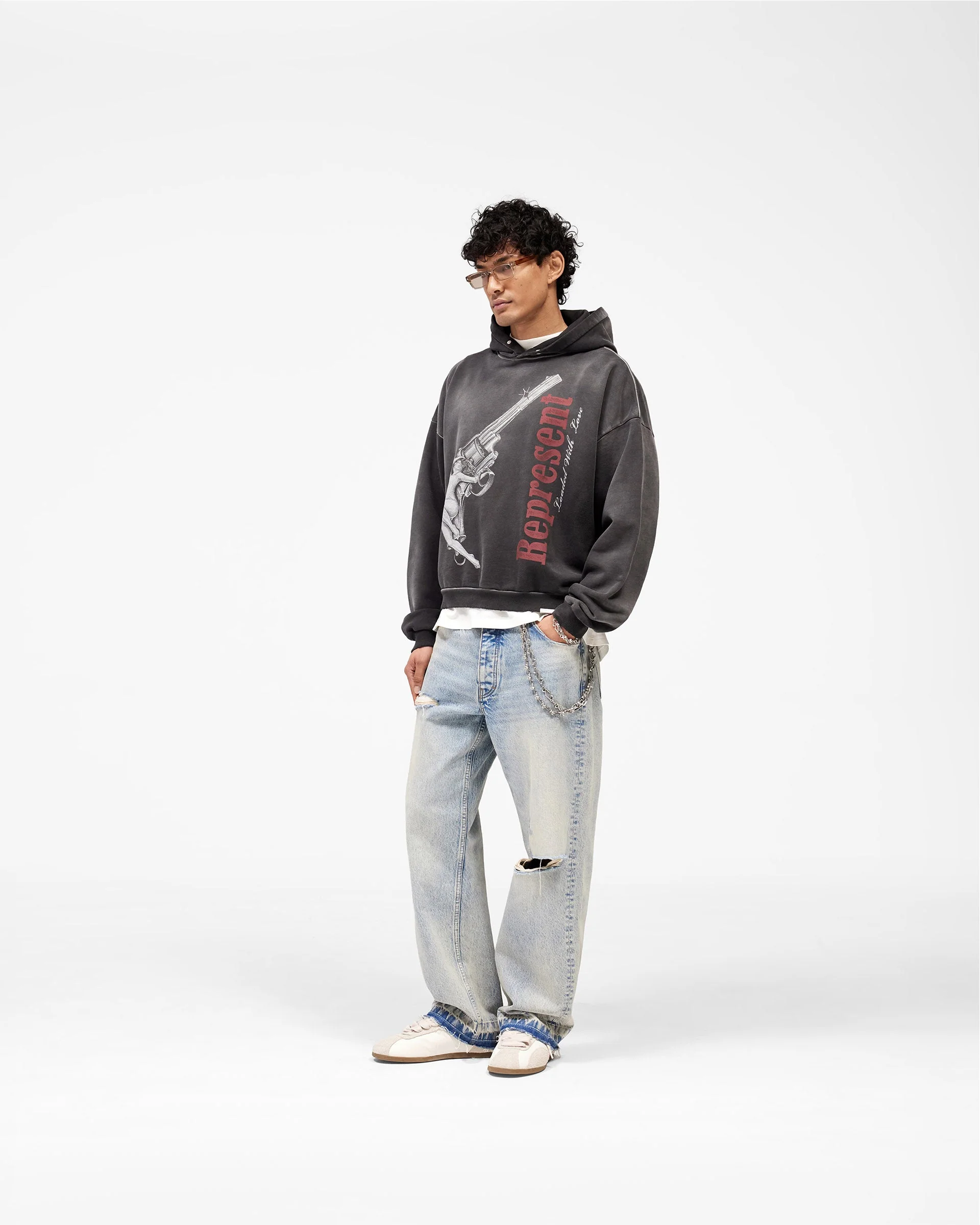 Loaded With Love Hoodie - Stained Black - Image 8