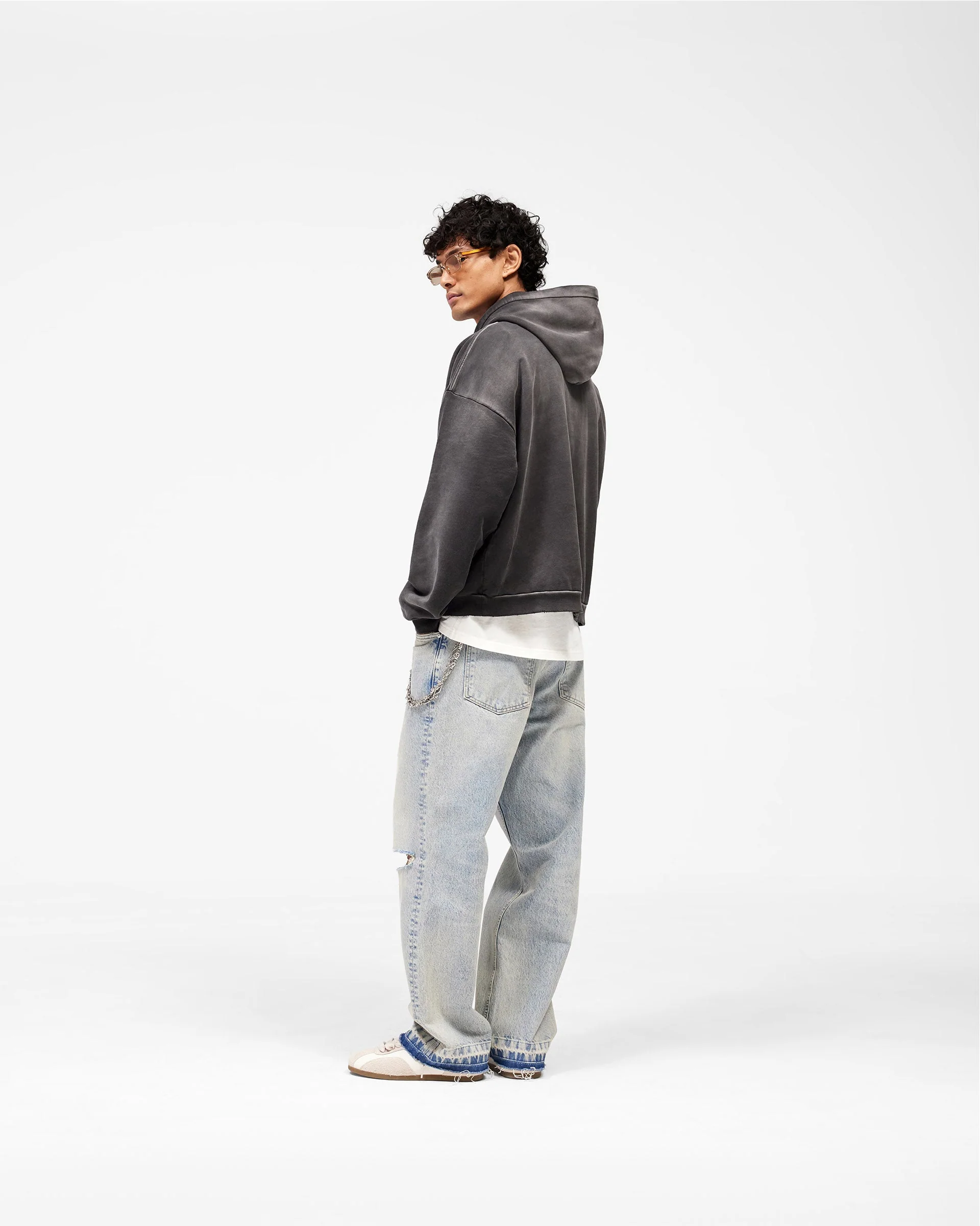 Loaded With Love Hoodie - Stained Black - Image 9