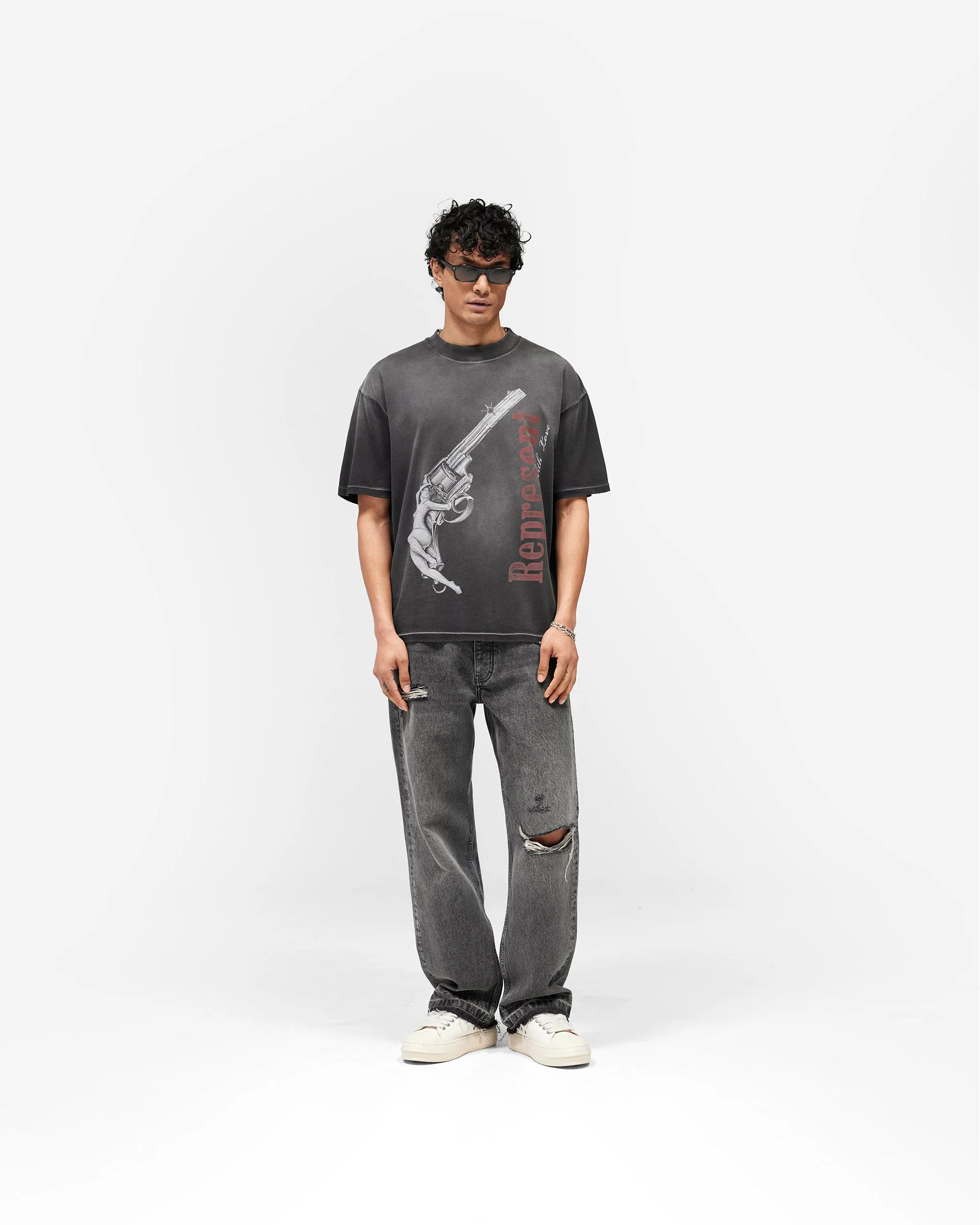 Loaded With Love T-Shirt - Stained Black - Image 5